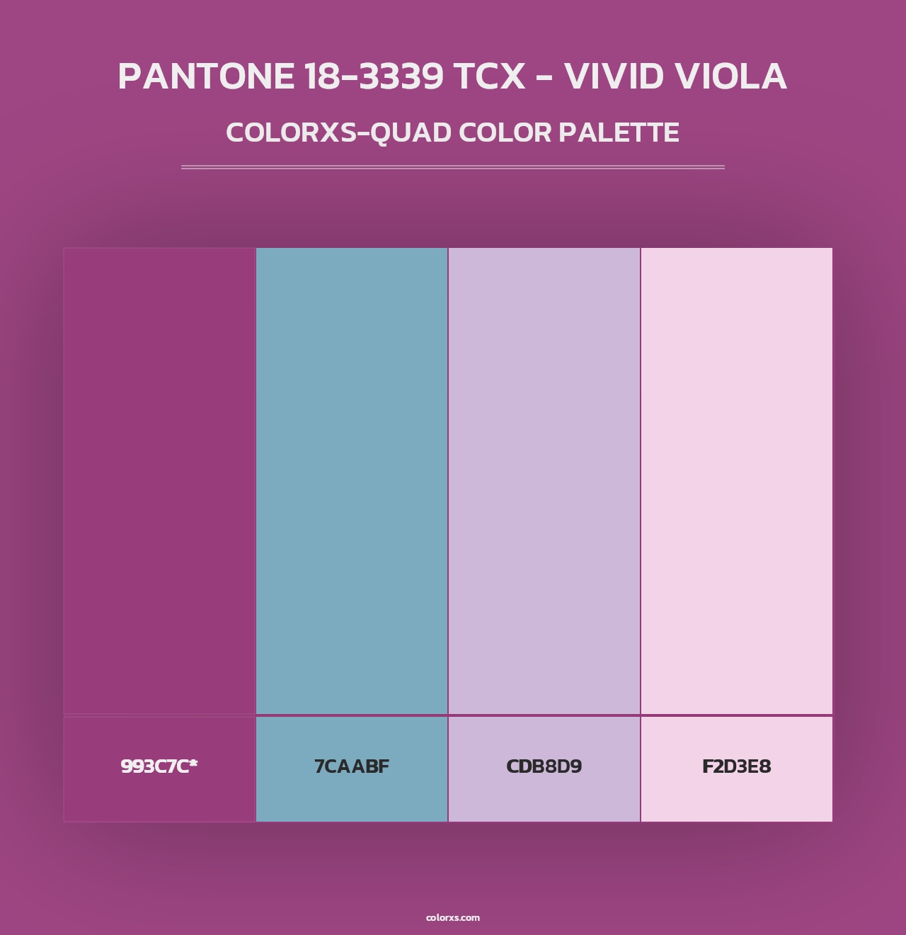PANTONE 18-3339 TCX - Vivid Viola - Colorxs Quad Palette