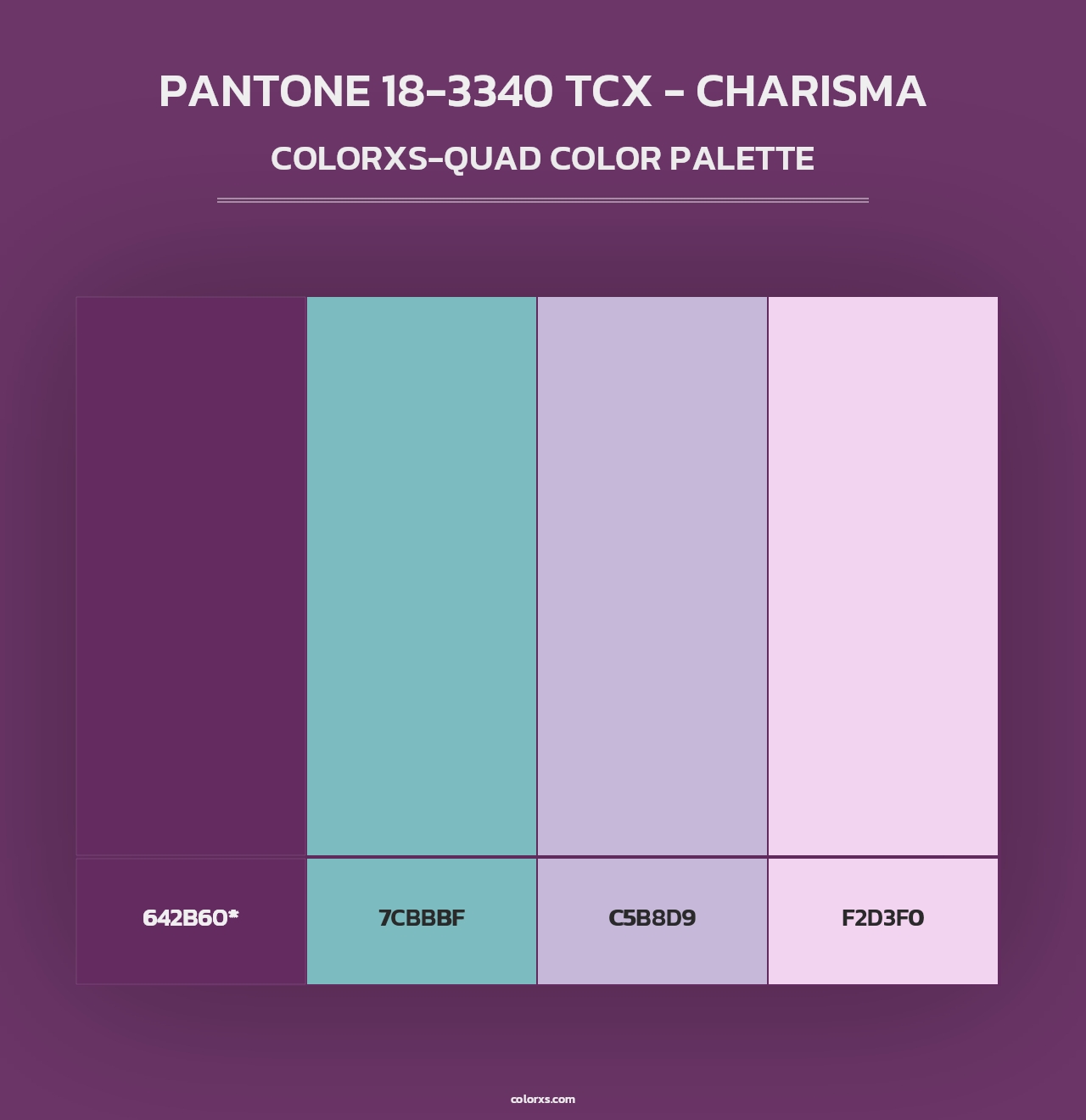 PANTONE 18-3340 TCX - Charisma - Colorxs Quad Palette