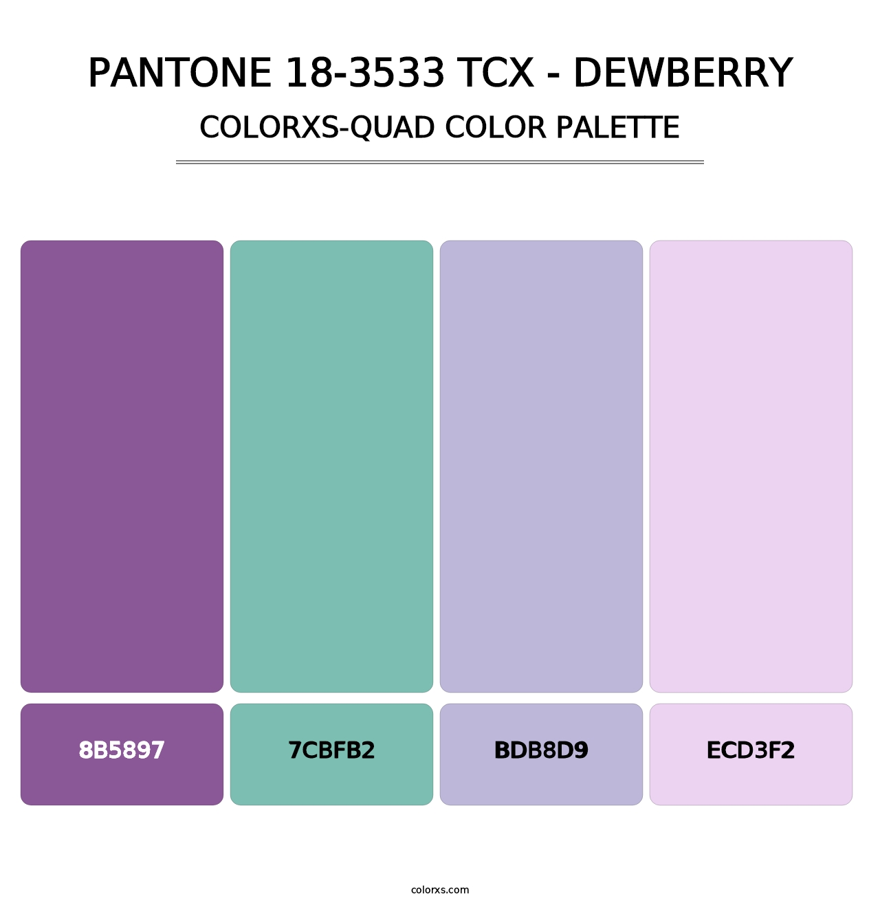 PANTONE 18-3533 TCX - Dewberry - Colorxs Quad Palette