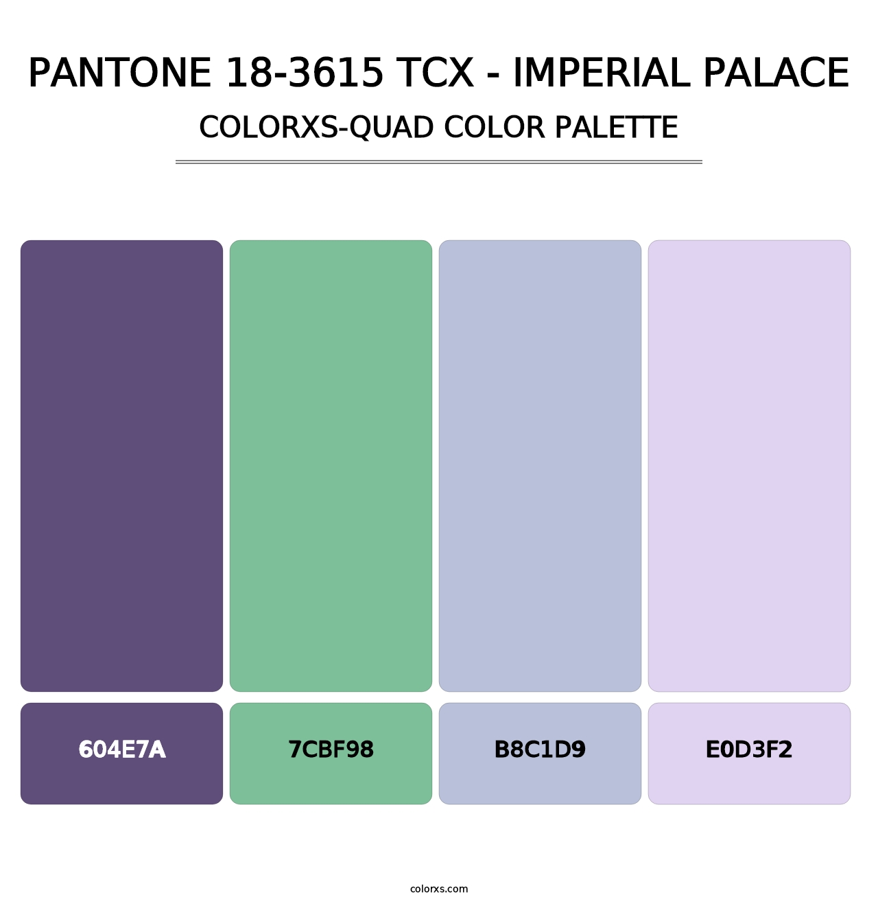 PANTONE 18-3615 TCX - Imperial Palace - Colorxs Quad Palette