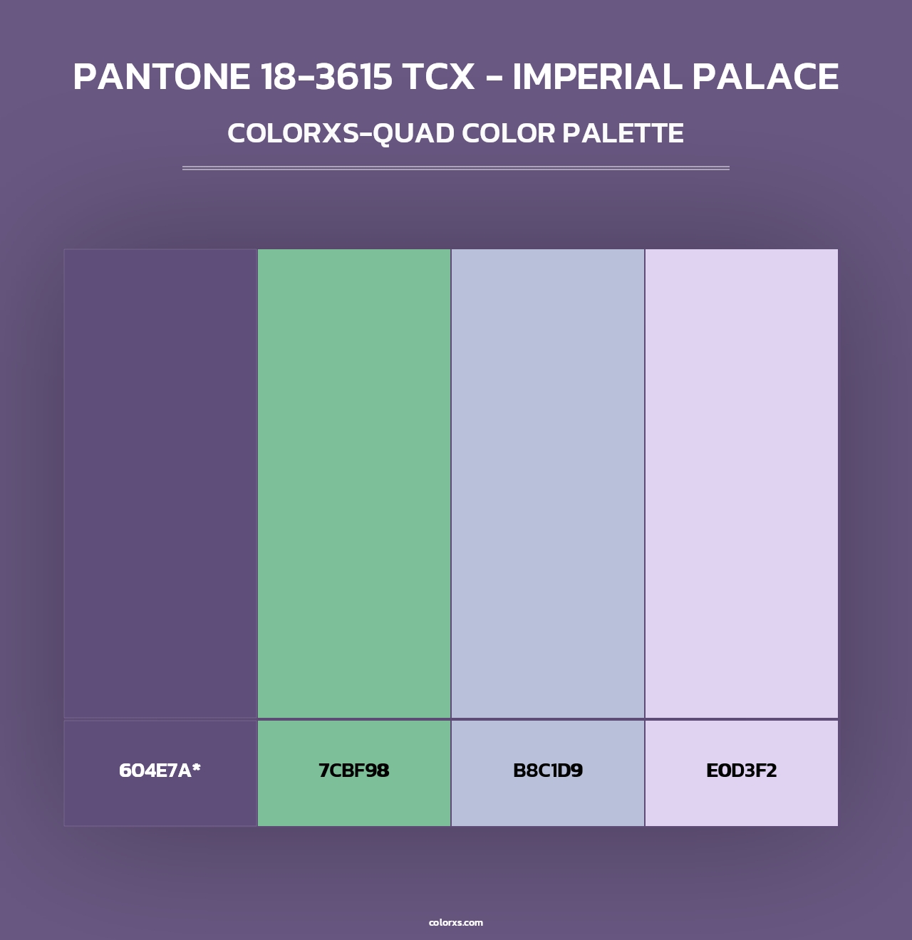 PANTONE 18-3615 TCX - Imperial Palace - Colorxs Quad Palette