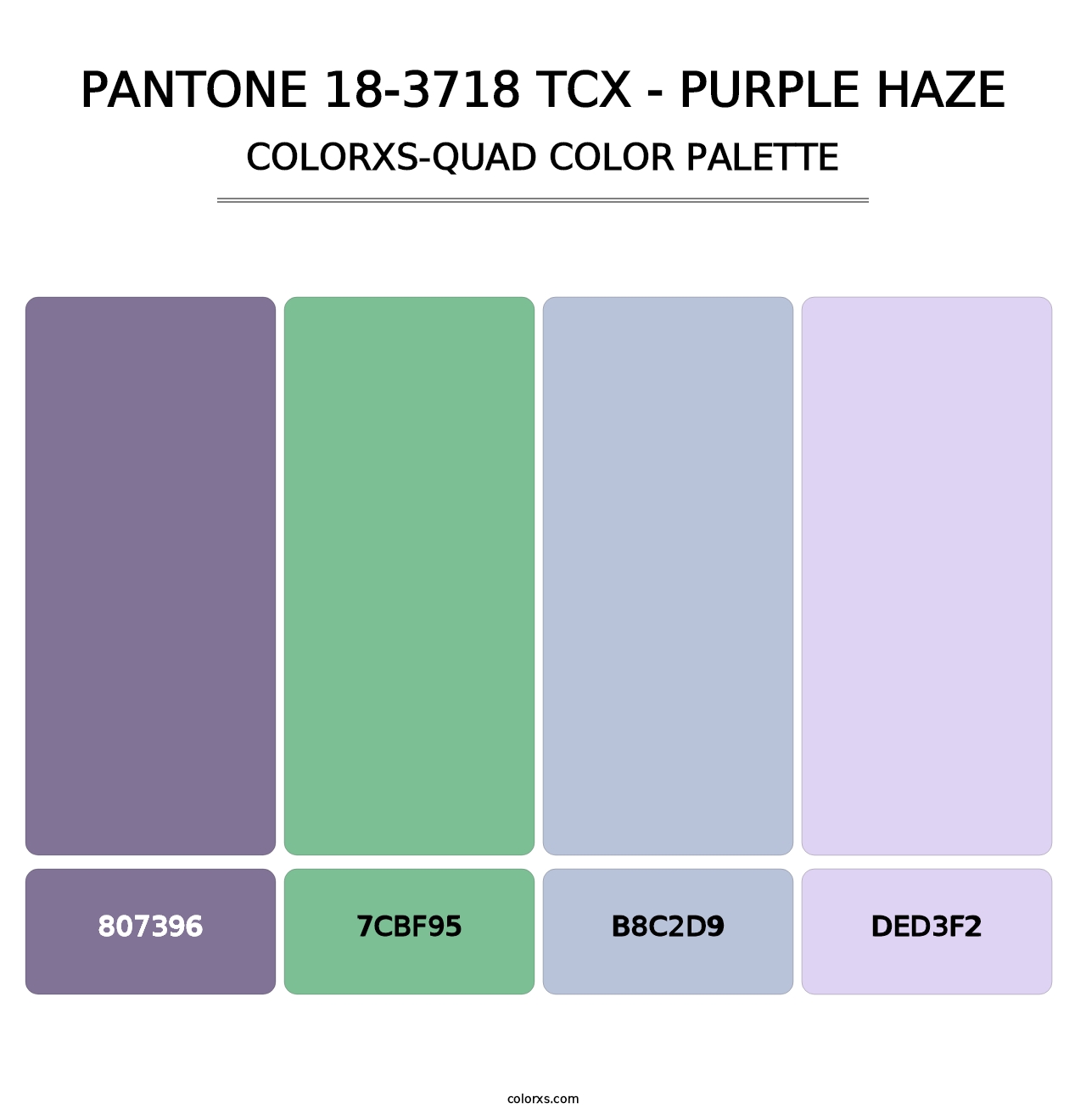 PANTONE 18-3718 TCX - Purple Haze - Colorxs Quad Palette