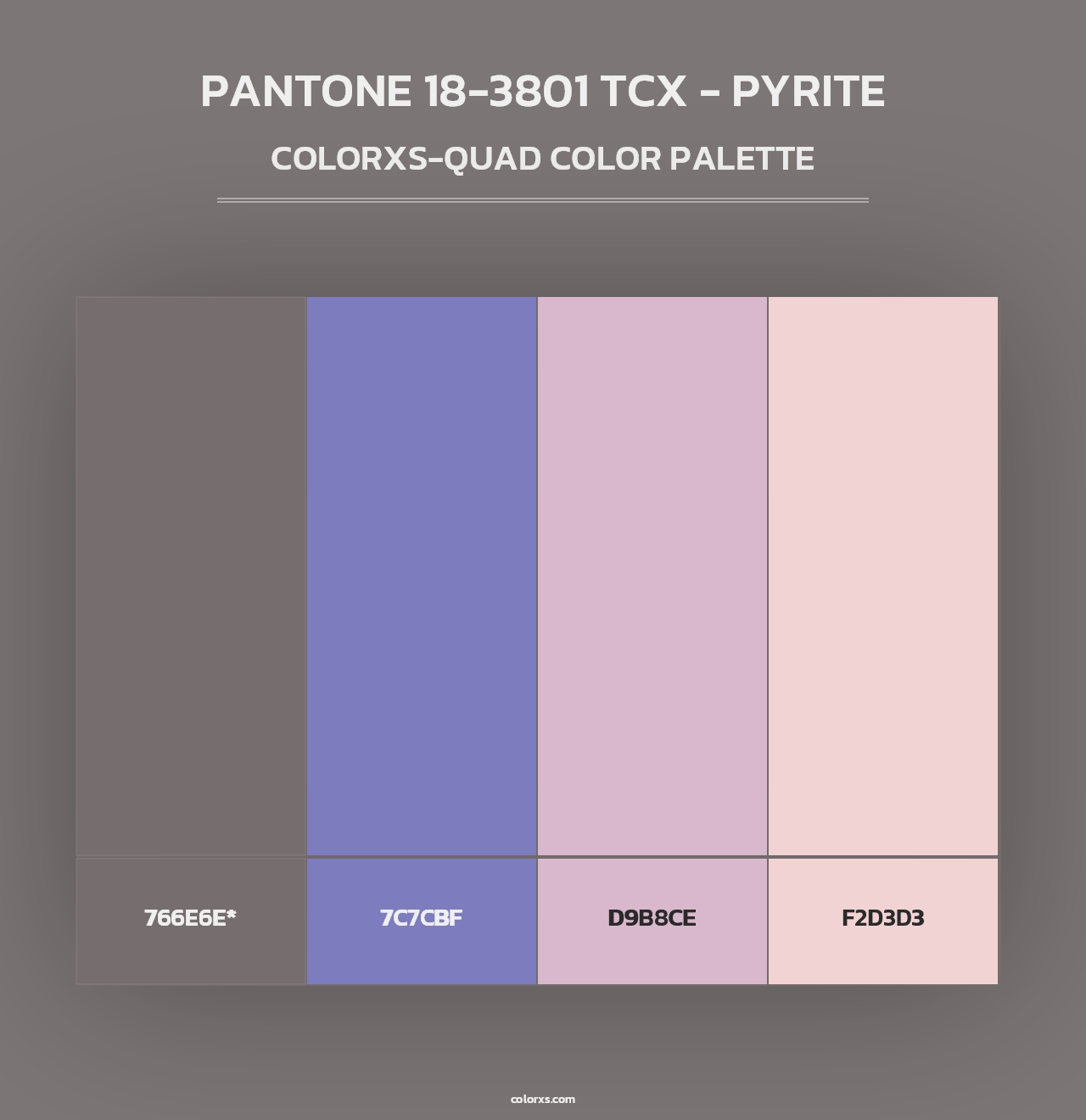 PANTONE 18-3801 TCX - Pyrite - Colorxs Quad Palette