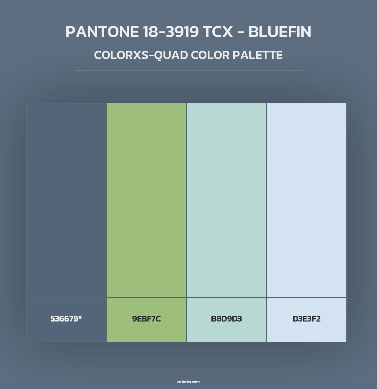 PANTONE 18-3919 TCX - Bluefin - Colorxs Quad Palette