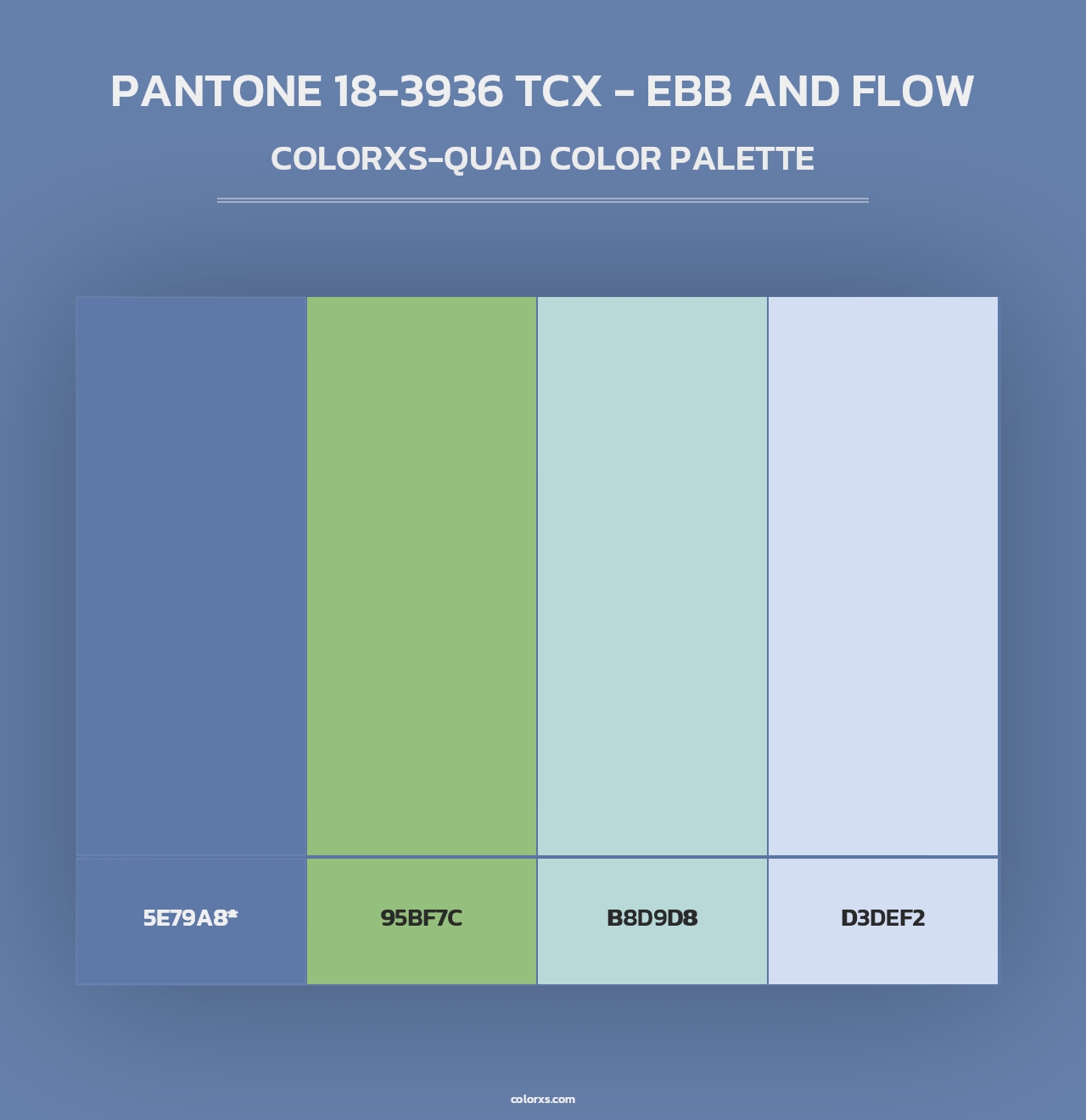 PANTONE 18-3936 TCX - Ebb and Flow - Colorxs Quad Palette
