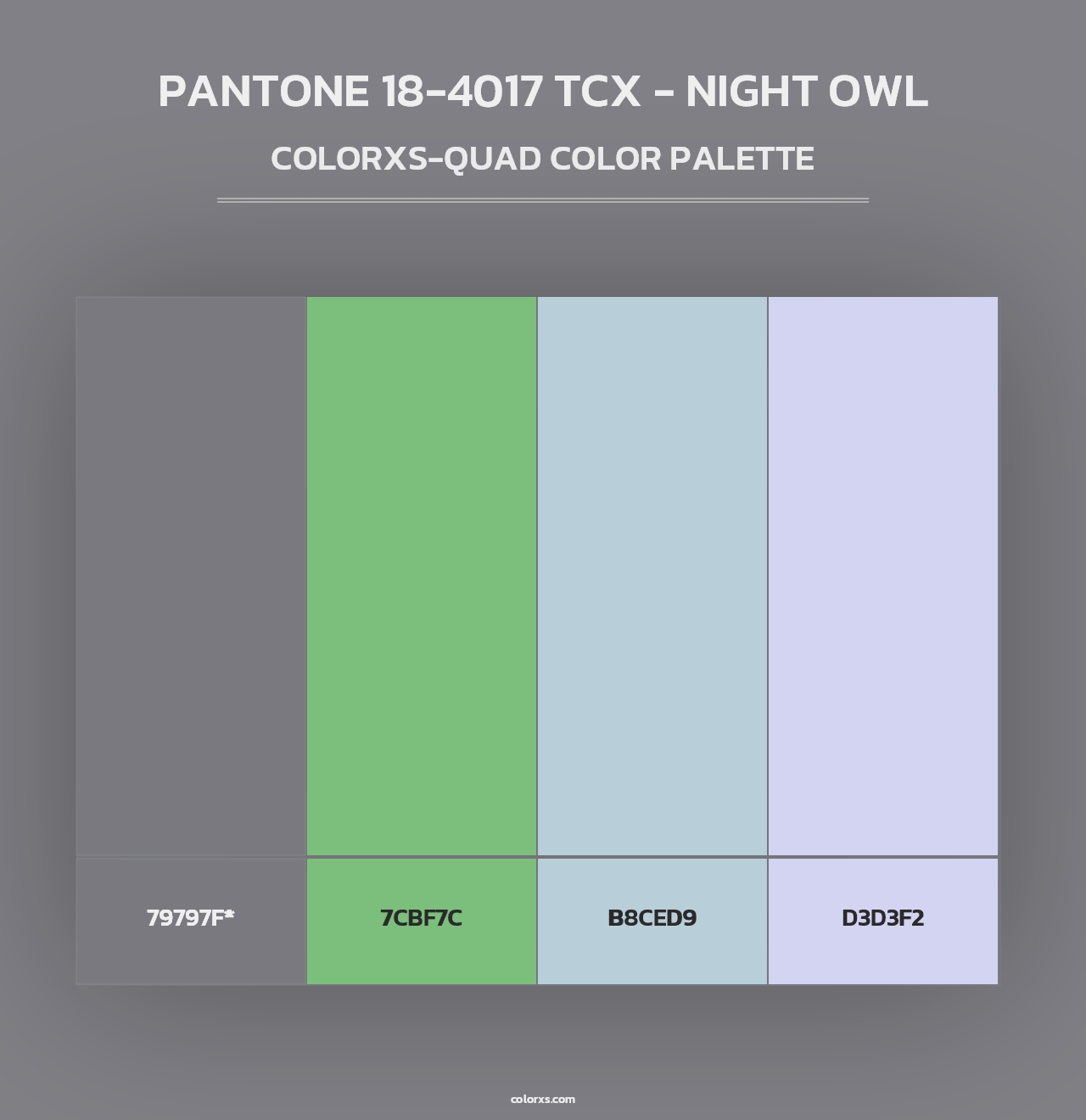 PANTONE 18-4017 TCX - Night Owl - Colorxs Quad Palette