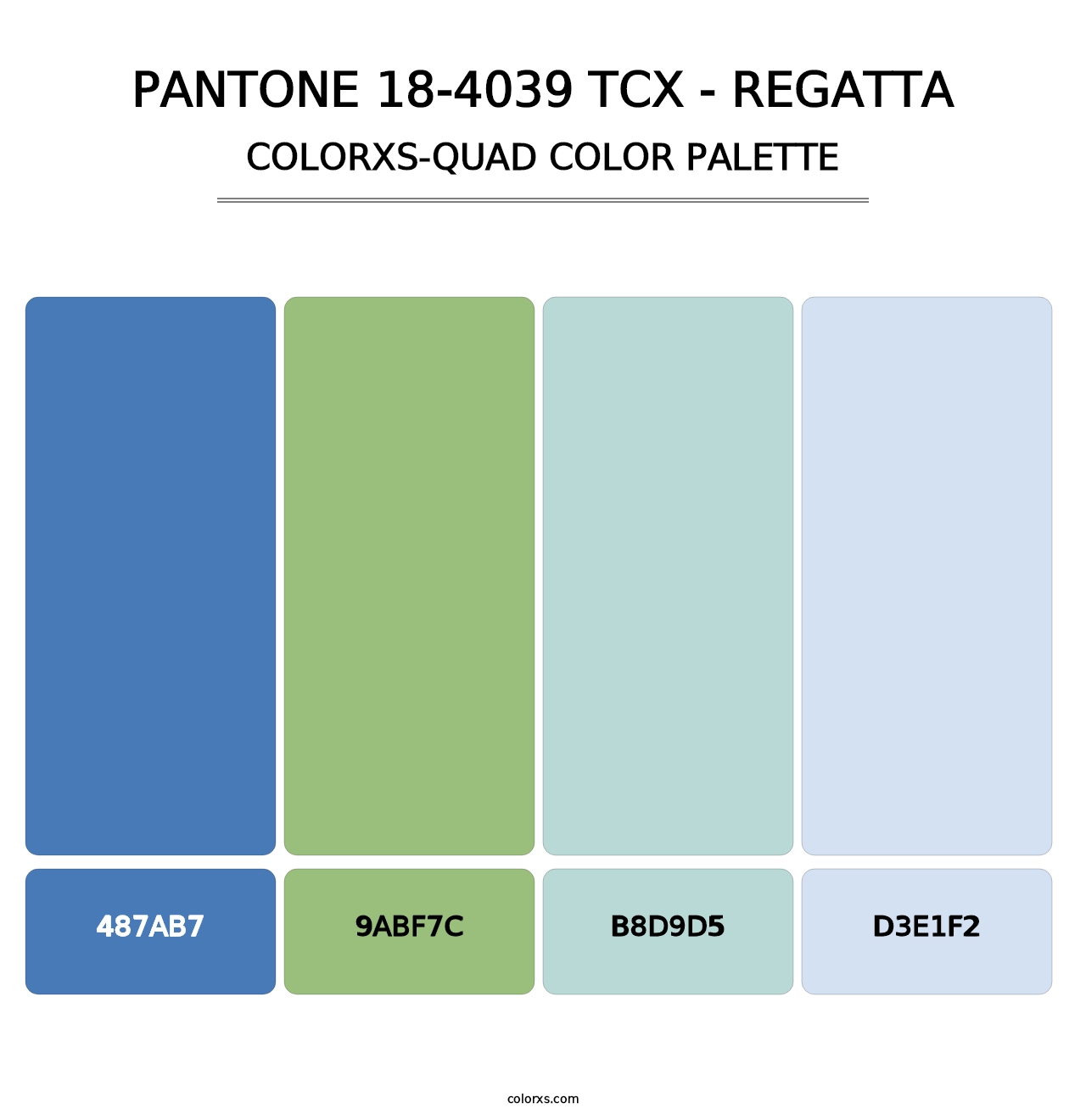 PANTONE 18-4039 TCX - Regatta - Colorxs Quad Palette