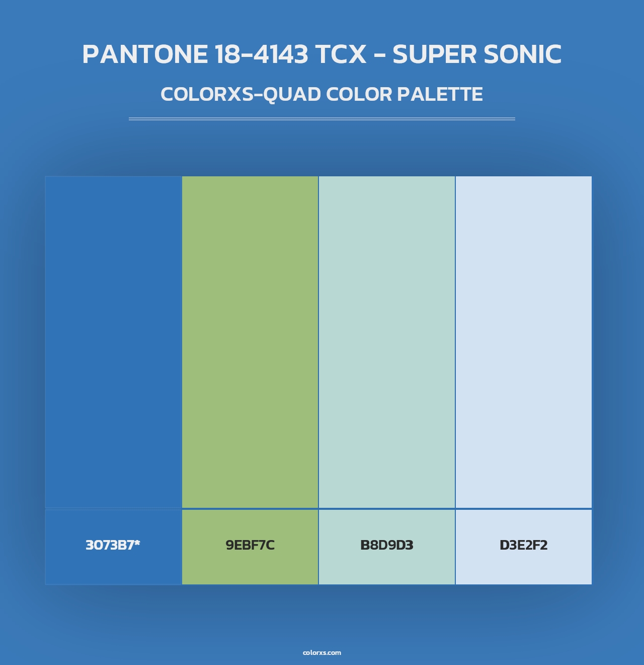 PANTONE 18-4143 TCX - Super Sonic - Colorxs Quad Palette