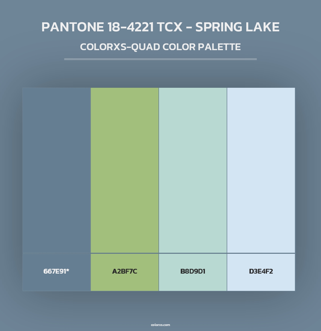 PANTONE 18-4221 TCX - Spring Lake - Colorxs Quad Palette