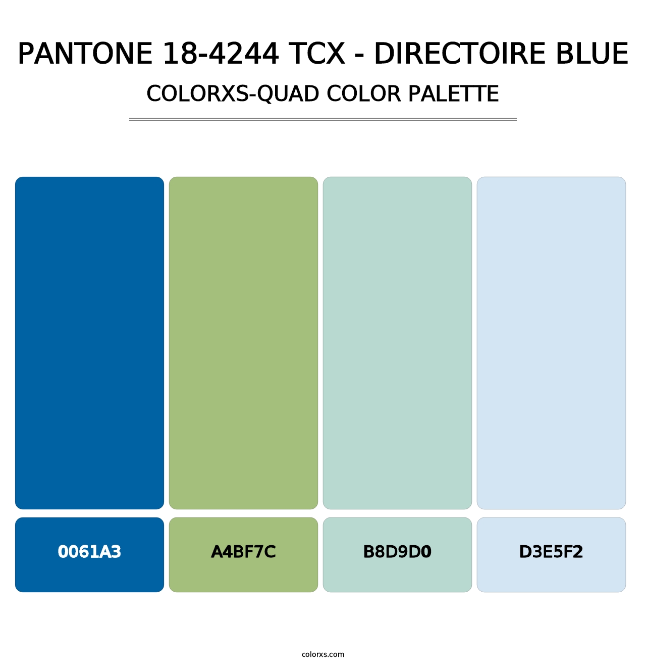 PANTONE 18-4244 TCX - Directoire Blue - Colorxs Quad Palette