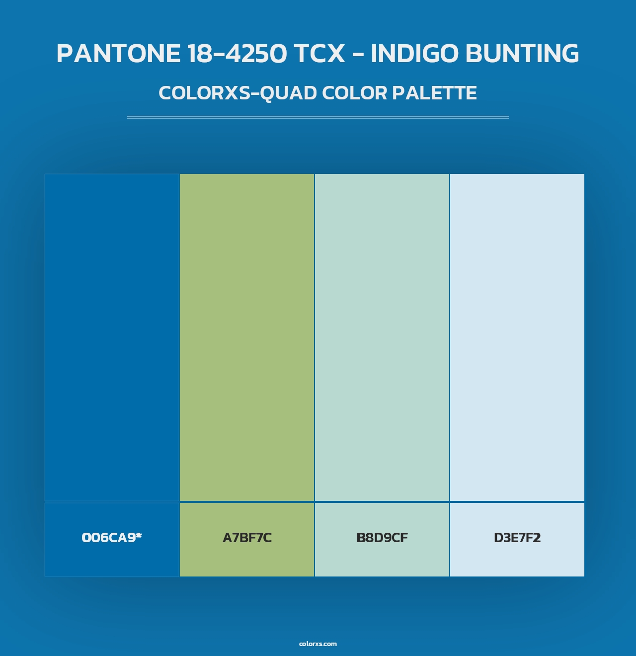 PANTONE 18-4250 TCX - Indigo Bunting - Colorxs Quad Palette