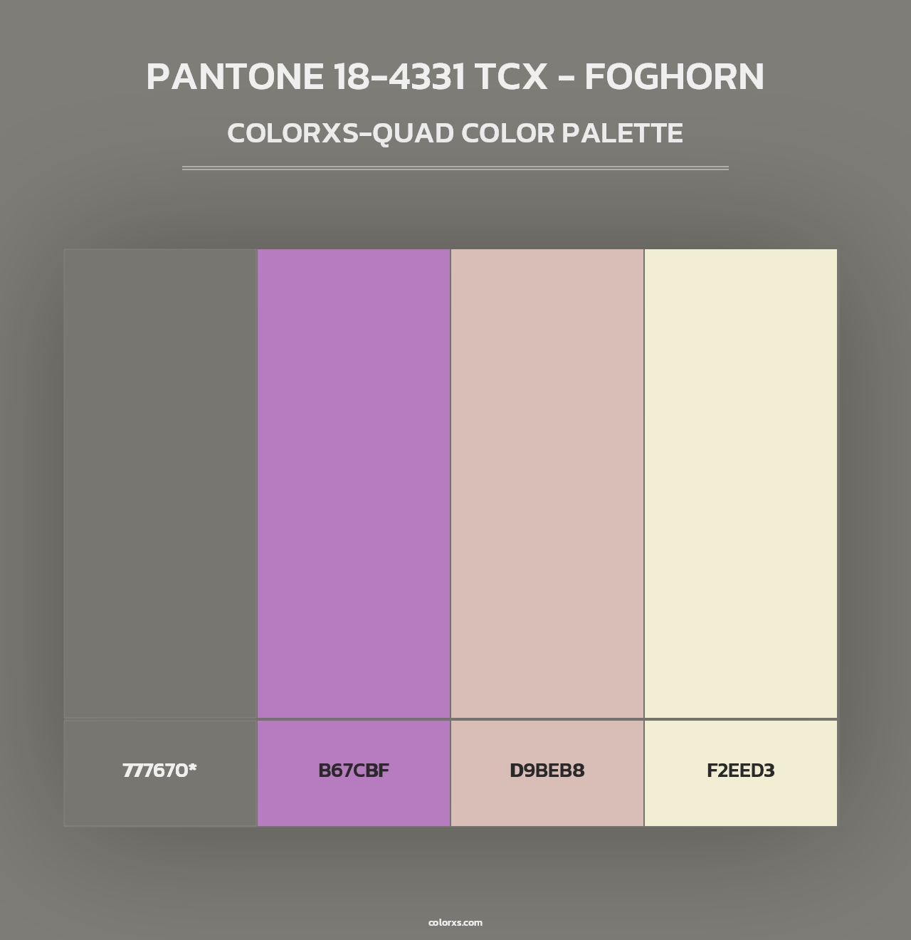 PANTONE 18-4331 TCX - Foghorn - Colorxs Quad Palette