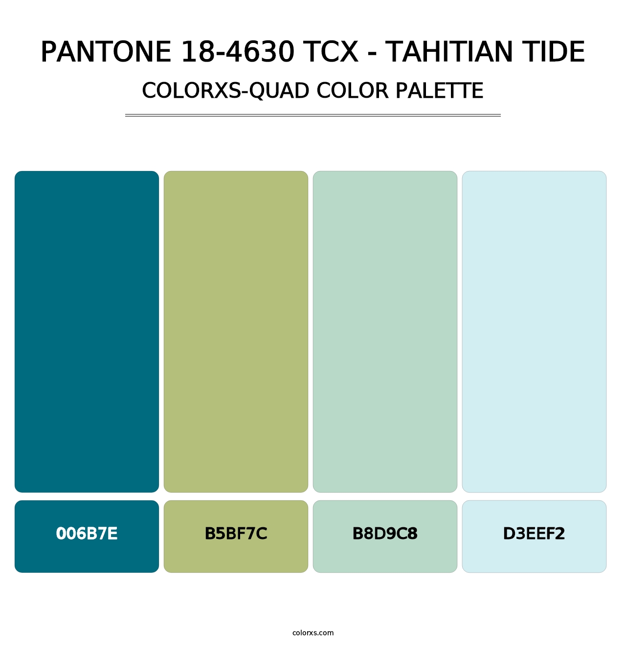 PANTONE 18-4630 TCX - Tahitian Tide - Colorxs Quad Palette