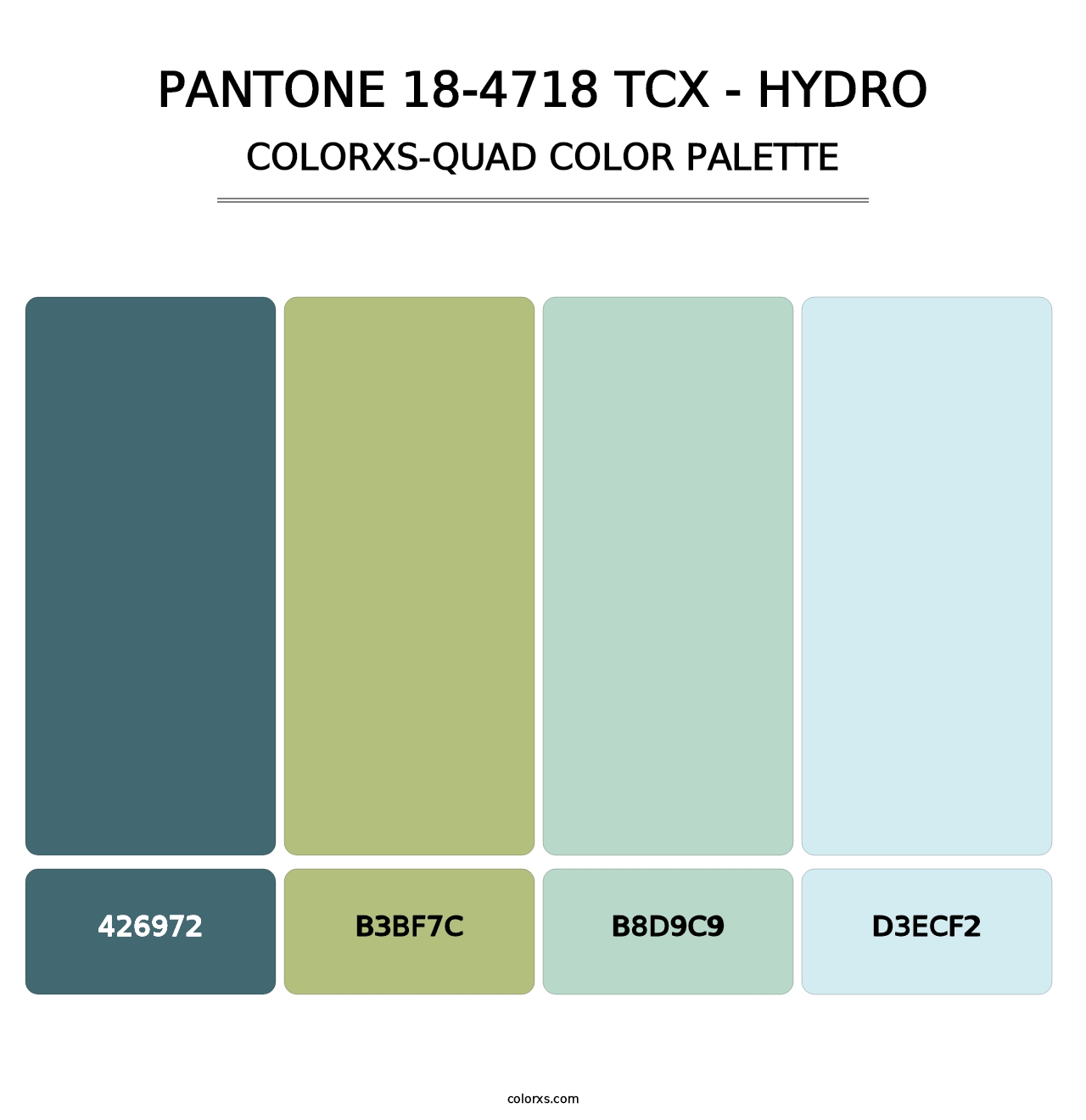PANTONE 18-4718 TCX - Hydro - Colorxs Quad Palette