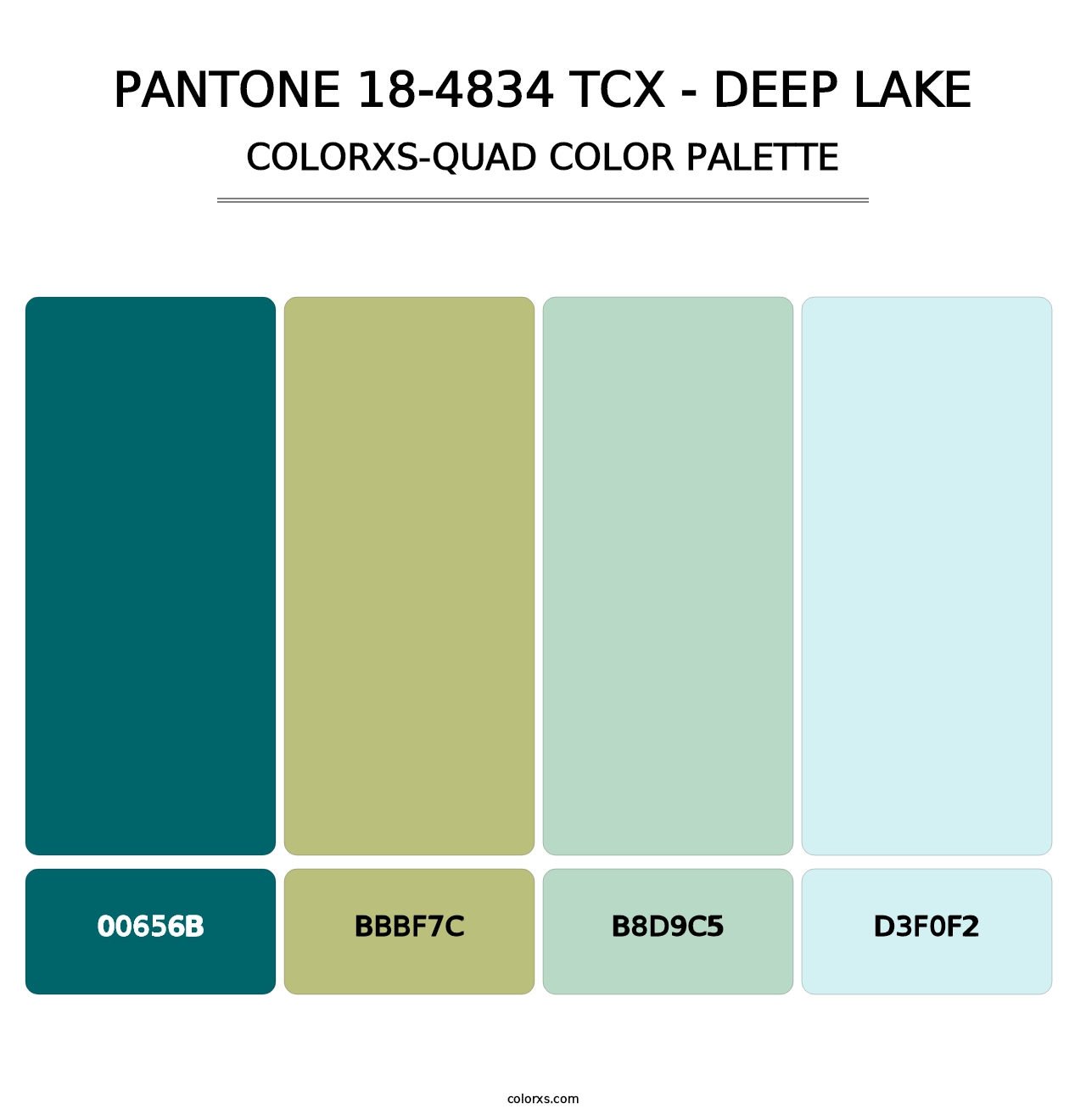PANTONE 18-4834 TCX - Deep Lake - Colorxs Quad Palette