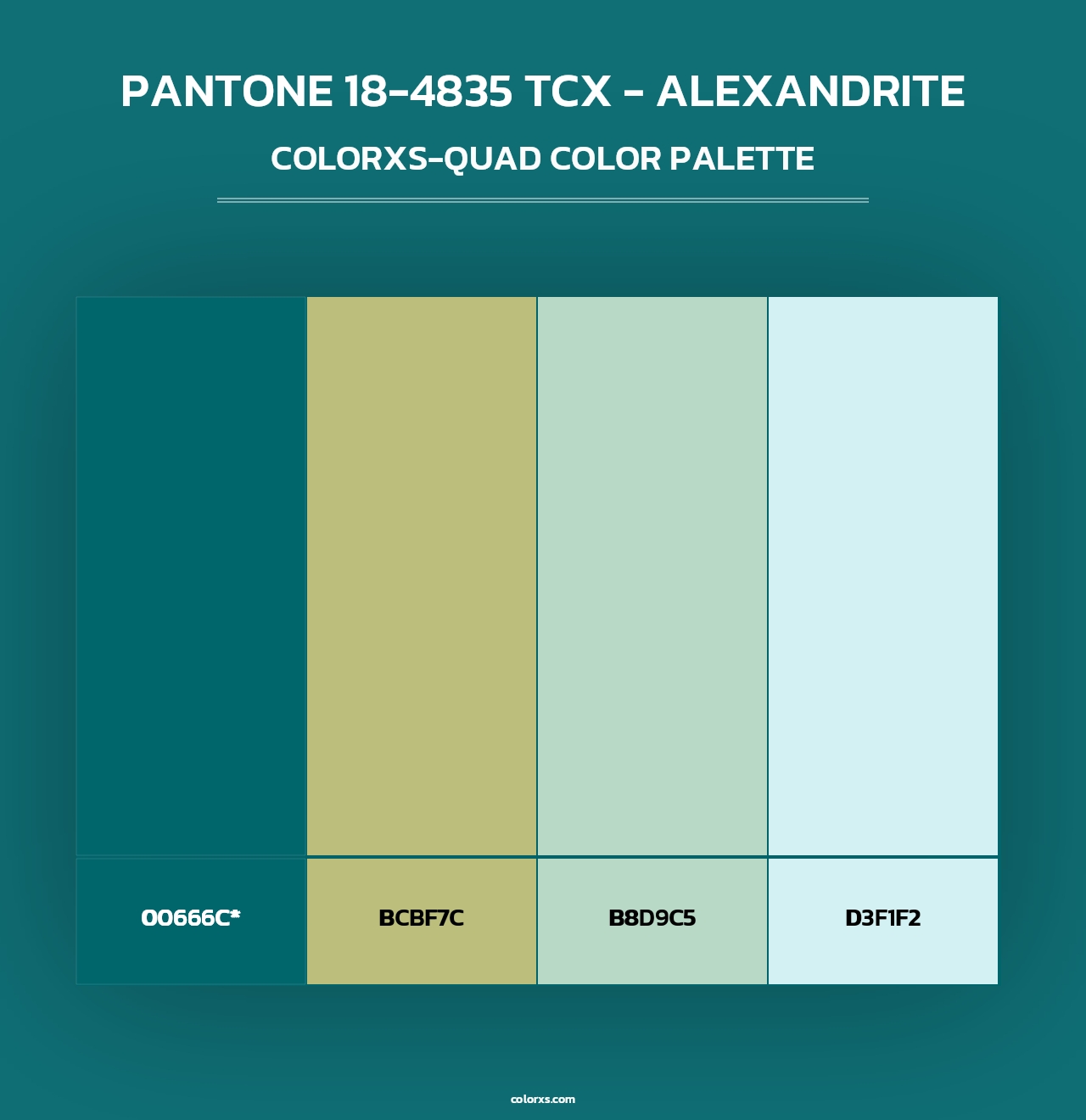 PANTONE 18-4835 TCX - Alexandrite - Colorxs Quad Palette