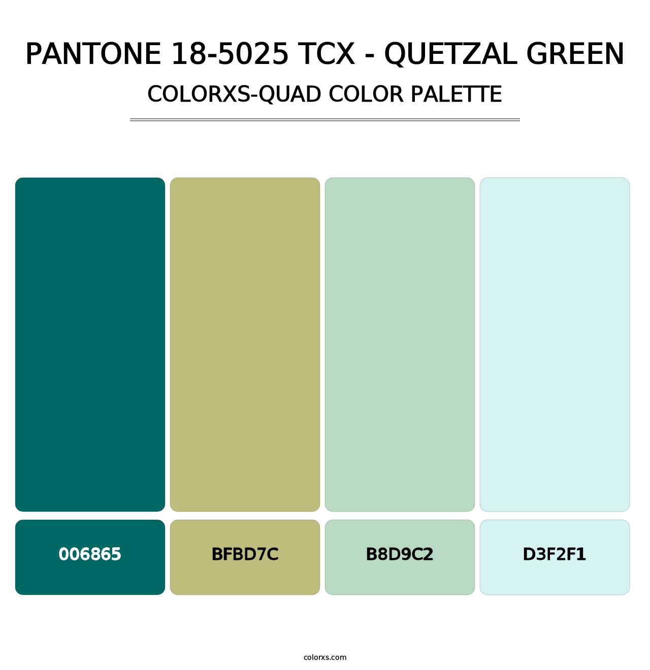 PANTONE 18-5025 TCX - Quetzal Green - Colorxs Quad Palette