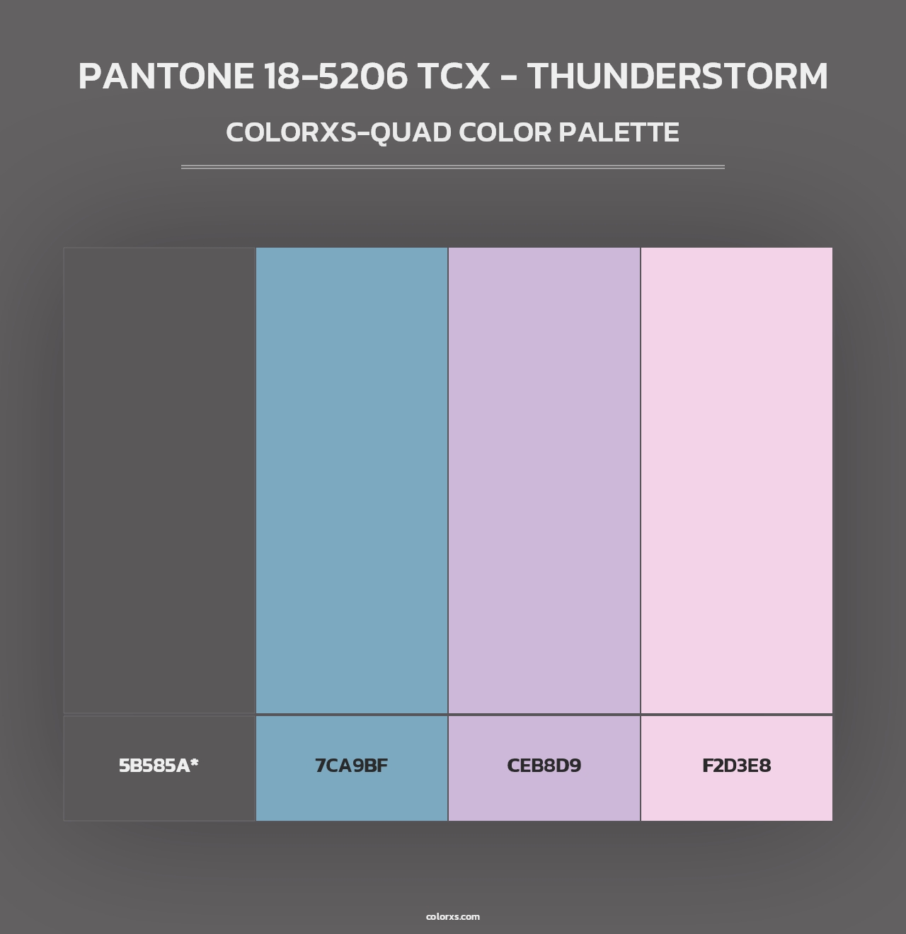 PANTONE 18-5206 TCX - Thunderstorm - Colorxs Quad Palette