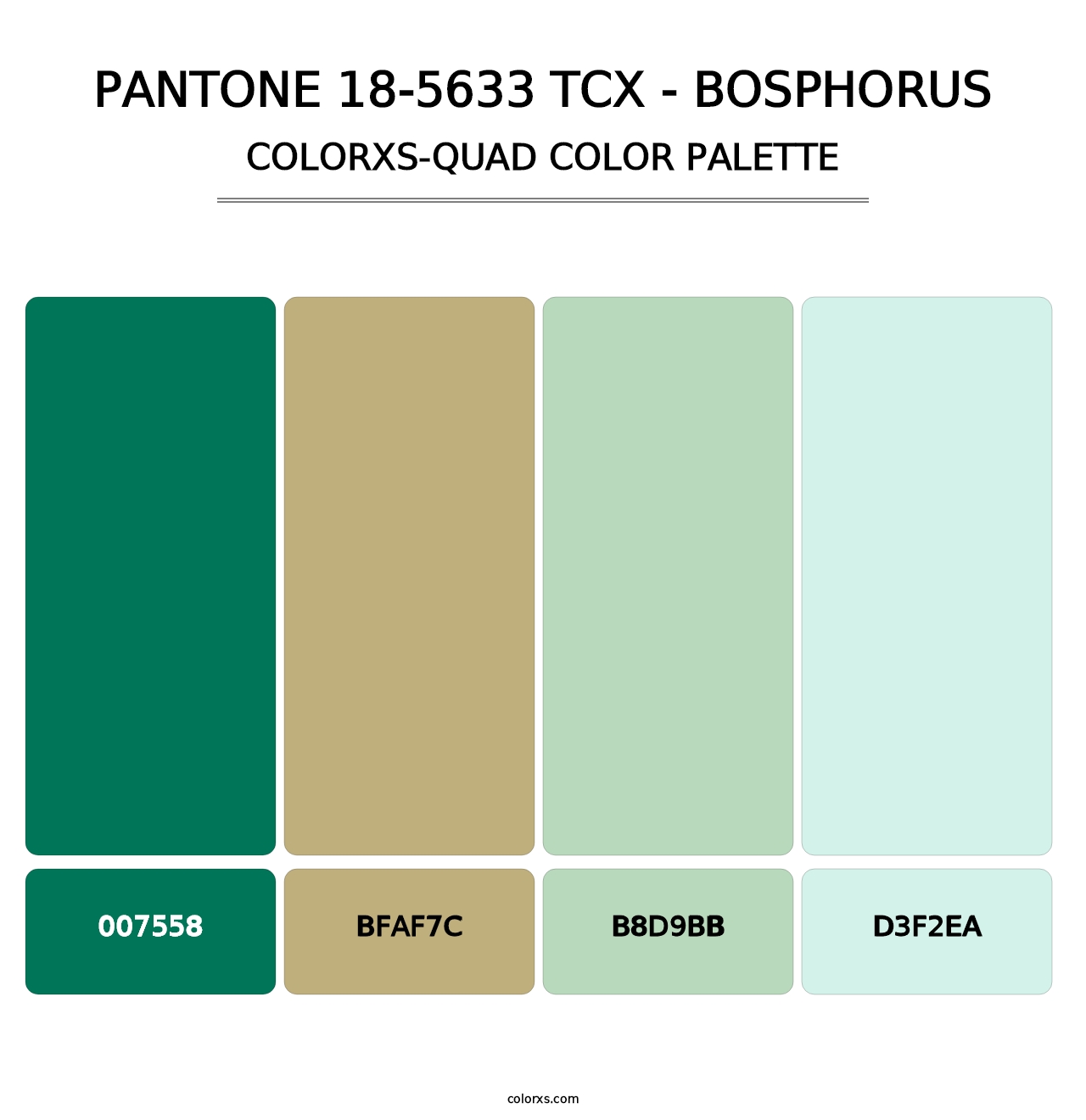 PANTONE 18-5633 TCX - Bosphorus - Colorxs Quad Palette