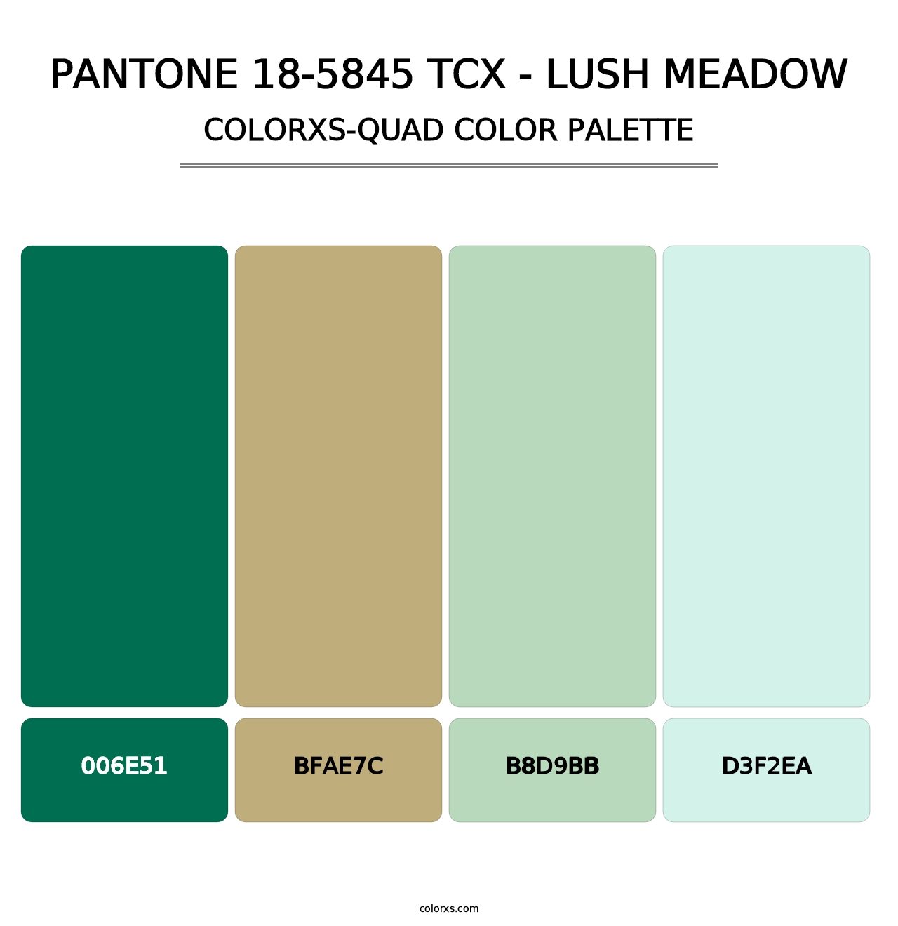 PANTONE 18-5845 TCX - Lush Meadow - Colorxs Quad Palette