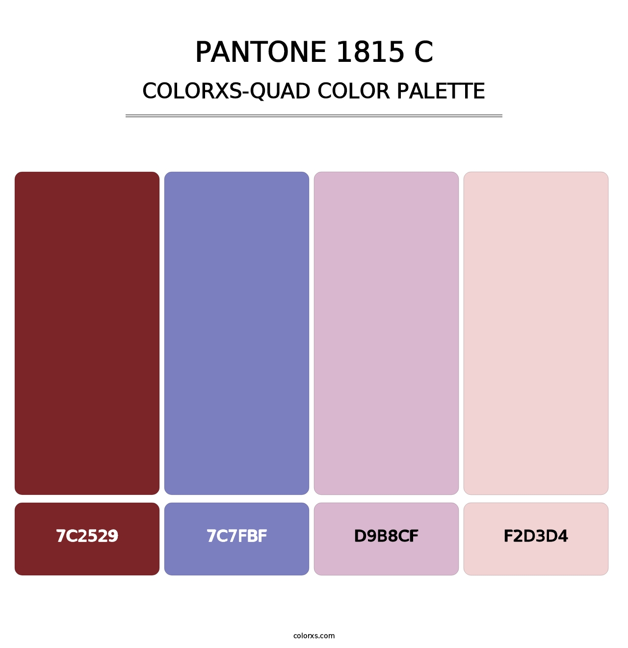 PANTONE 1815 C - Colorxs Quad Palette
