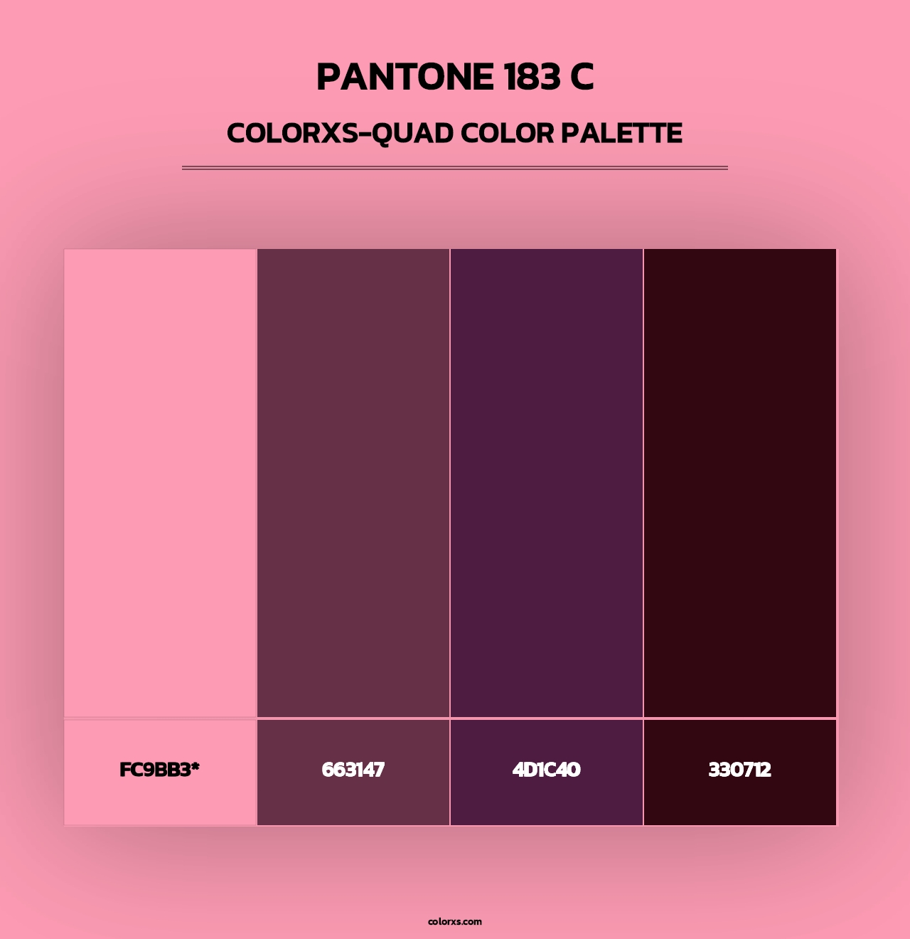 PANTONE 183 C - Colorxs Quad Palette