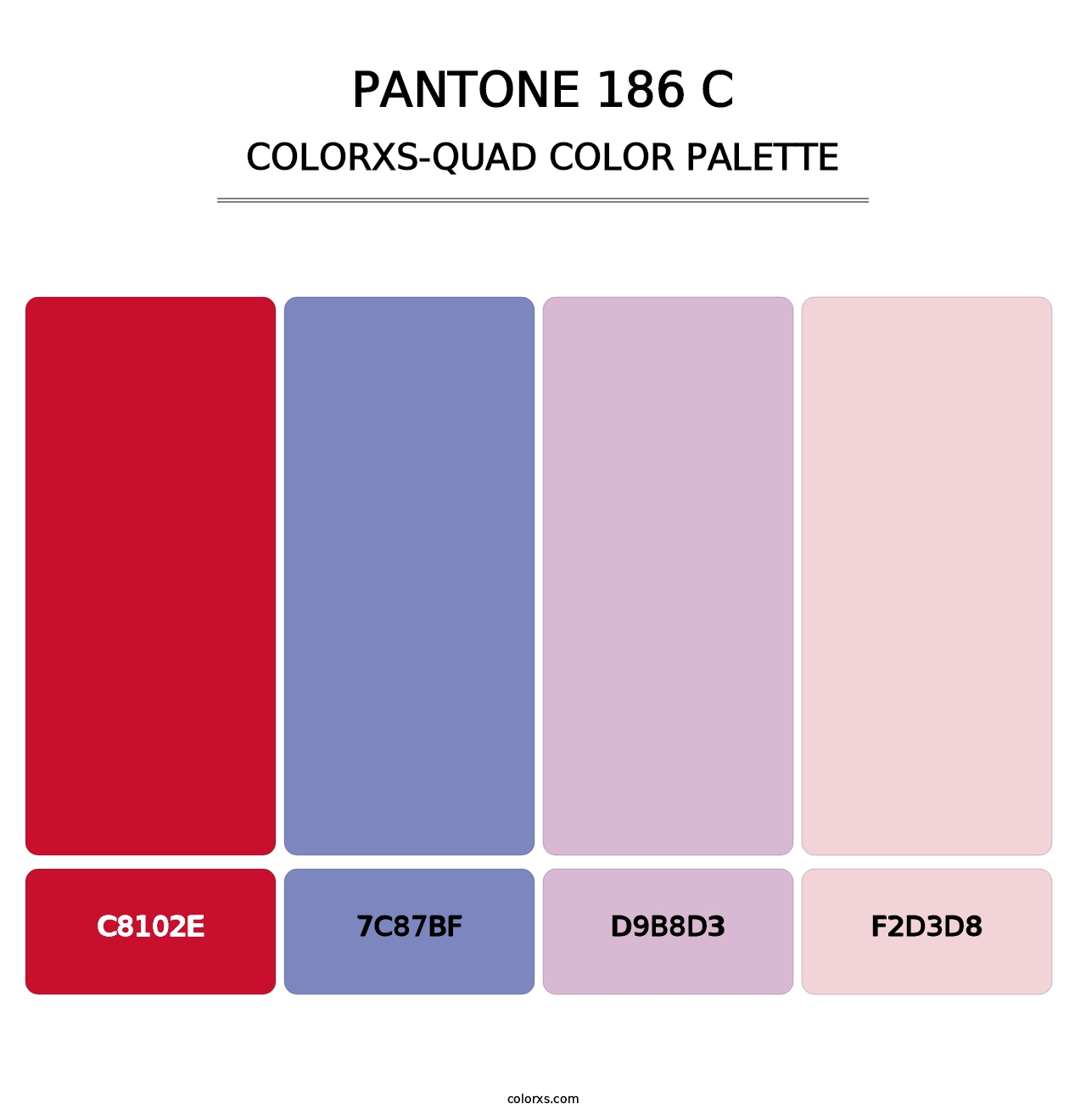 PANTONE 186 C - Colorxs Quad Palette