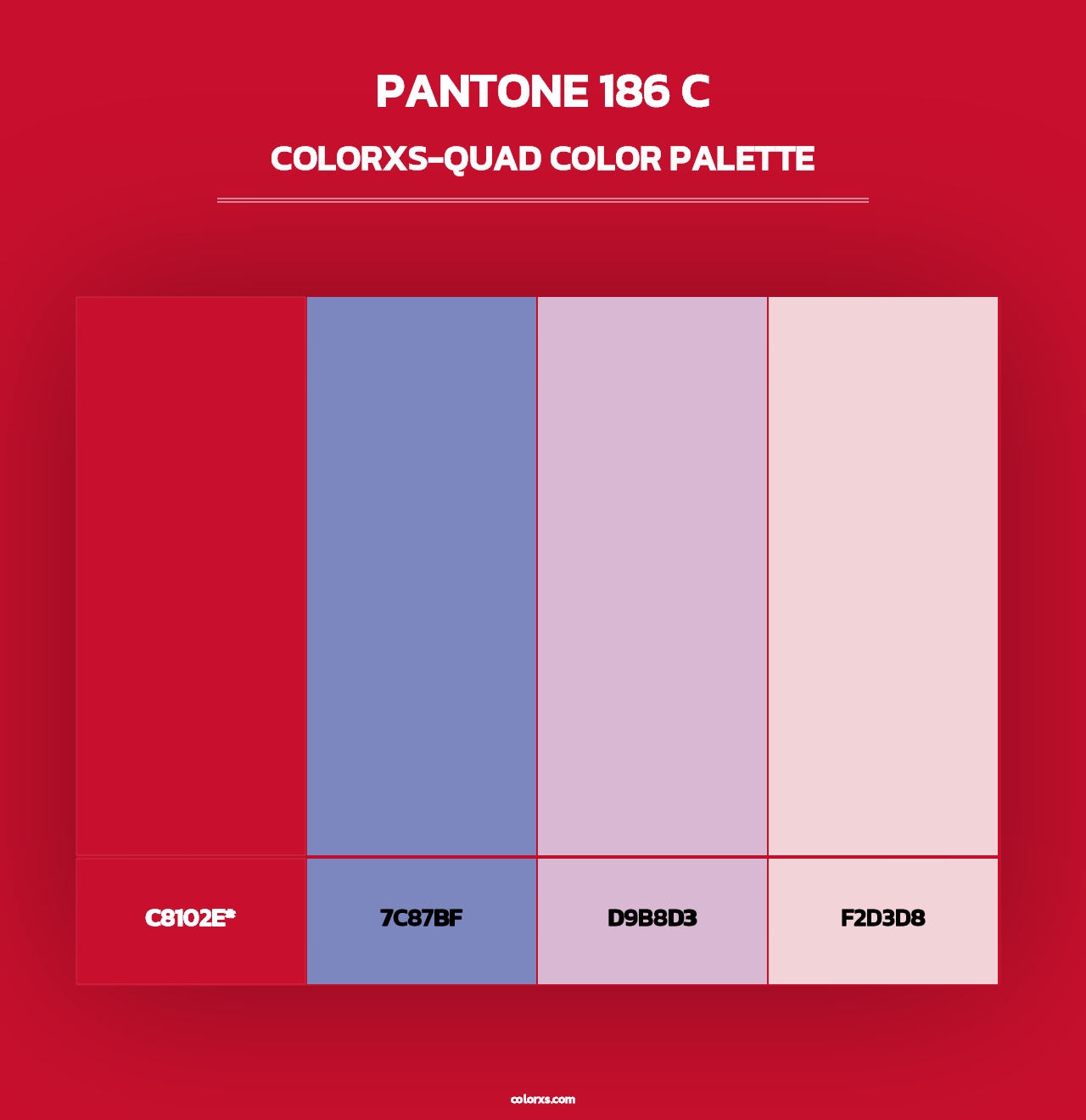 PANTONE 186 C - Colorxs Quad Palette