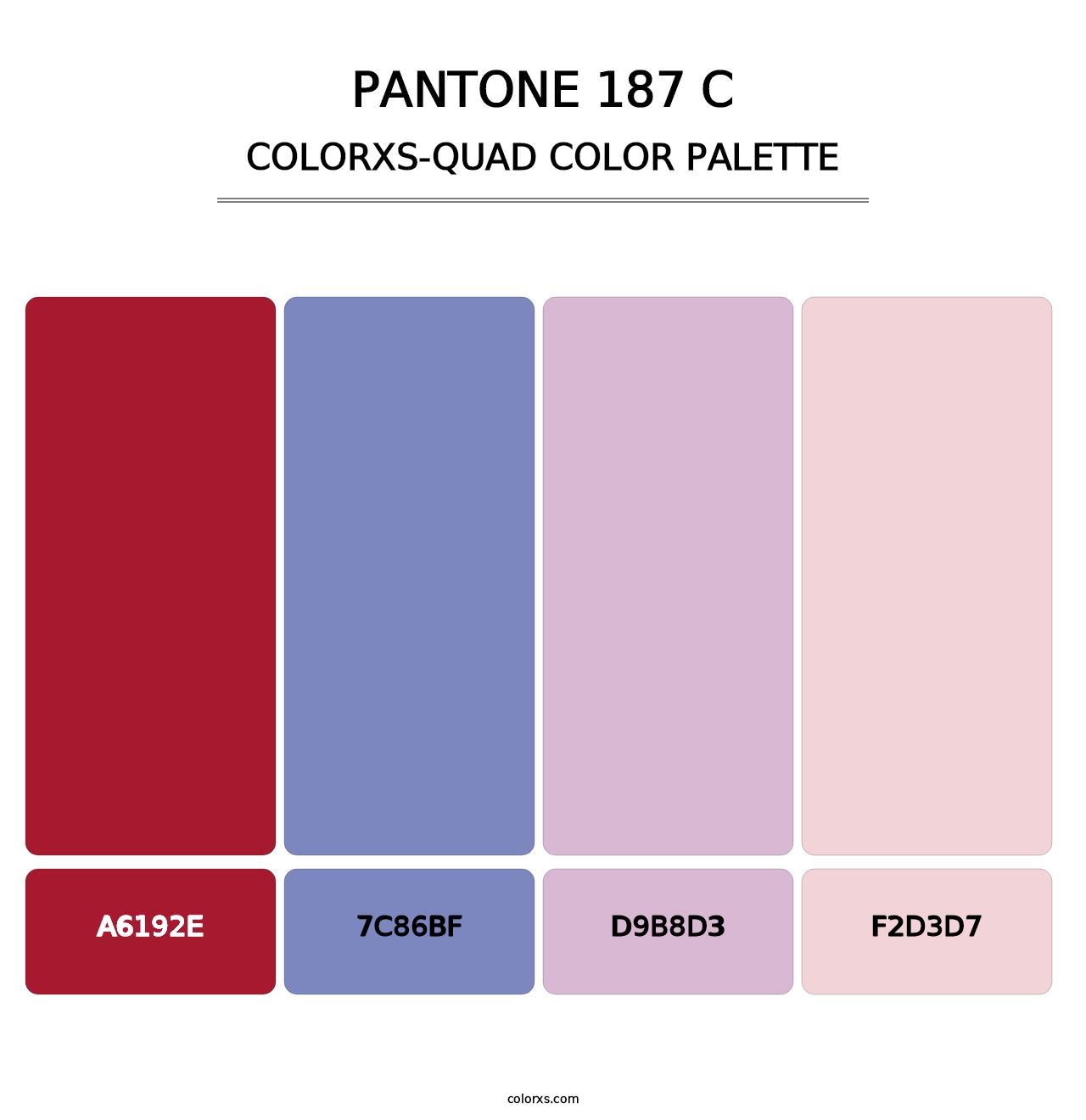 PANTONE 187 C - Colorxs Quad Palette