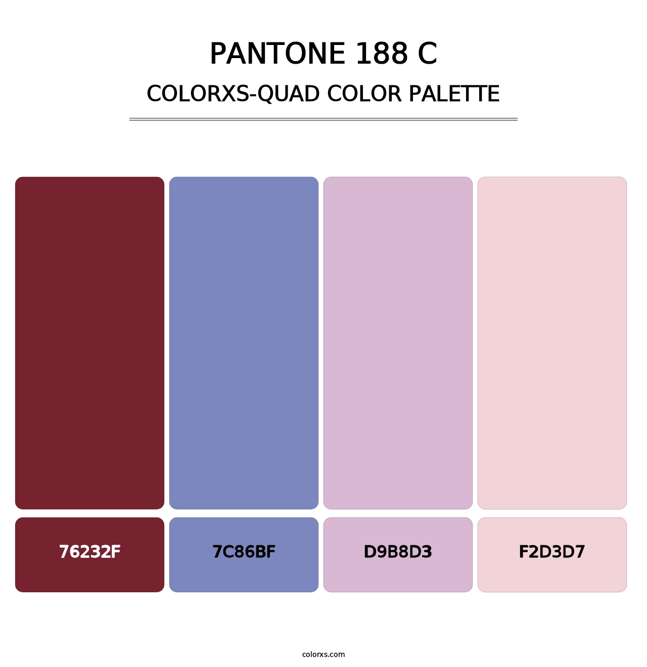 PANTONE 188 C - Colorxs Quad Palette