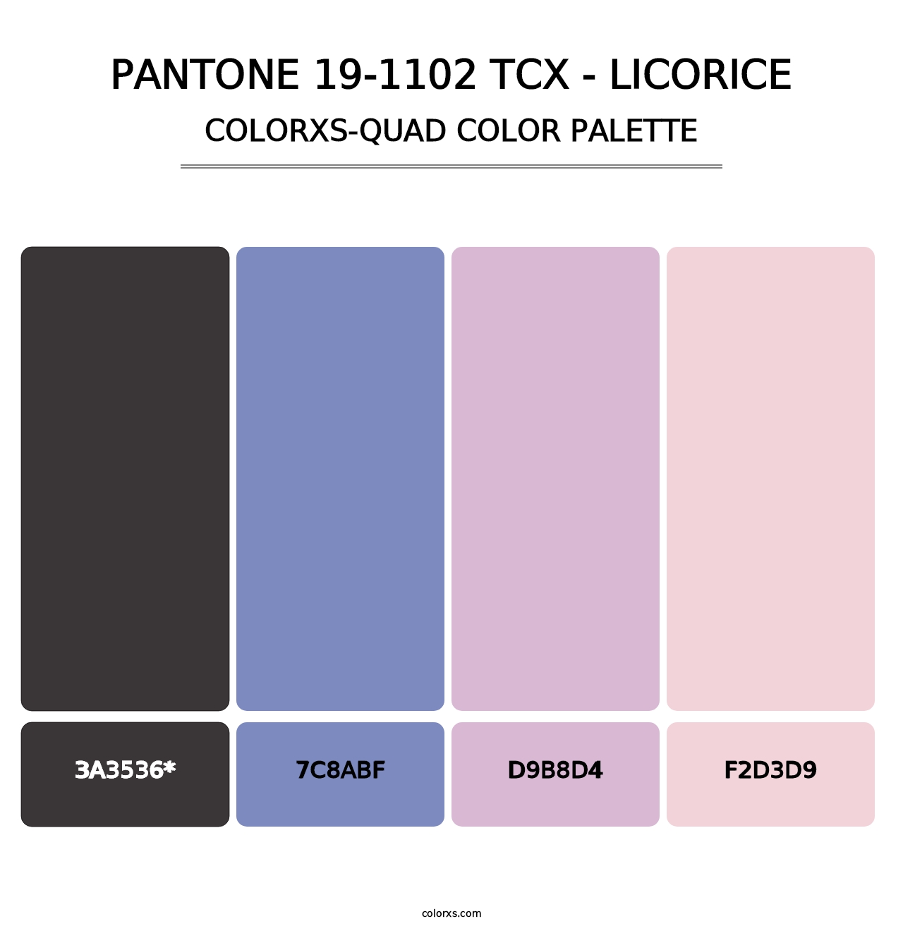 PANTONE 19-1102 TCX - Licorice - Colorxs Quad Palette