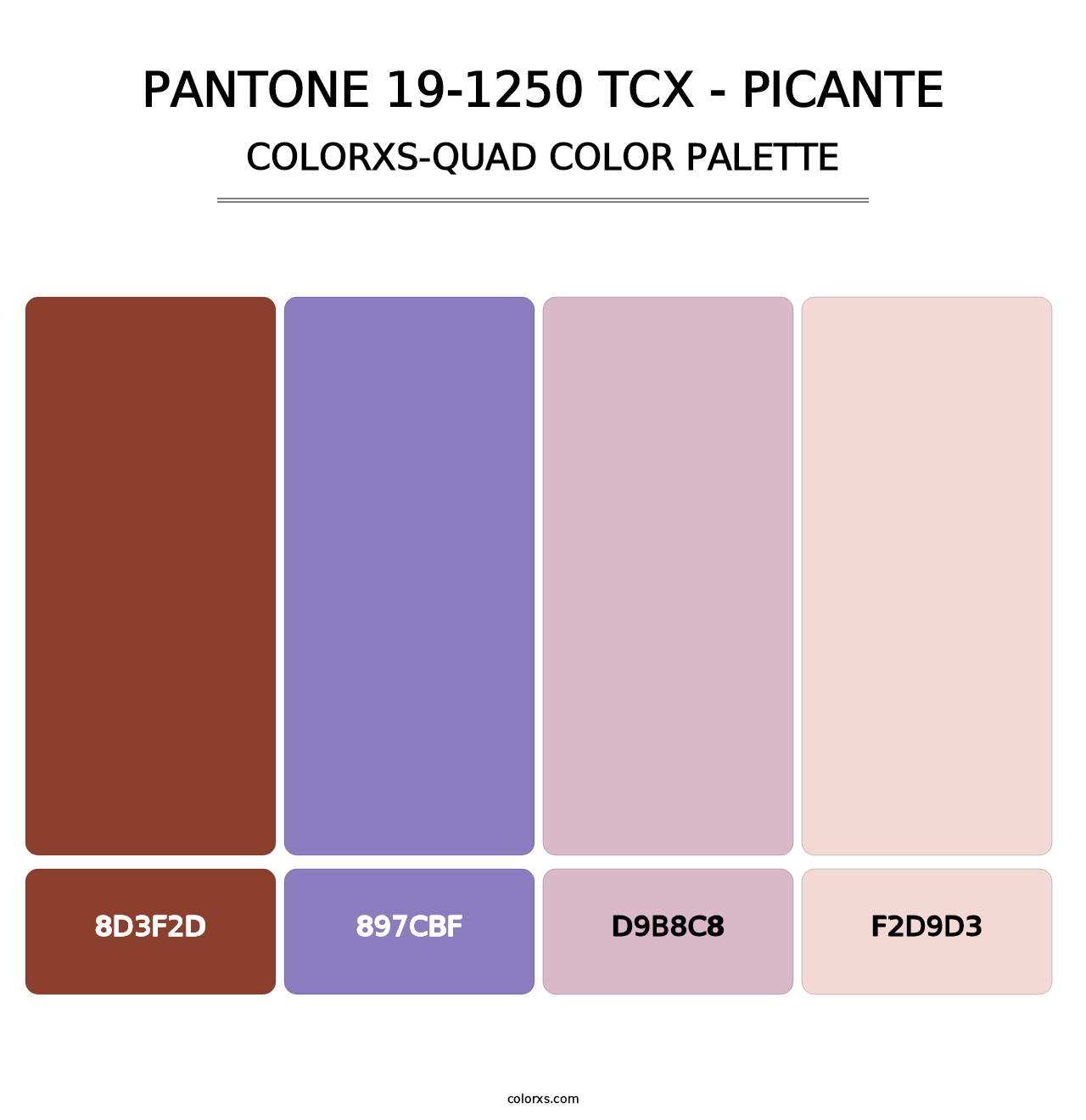 PANTONE 19-1250 TCX - Picante - Colorxs Quad Palette