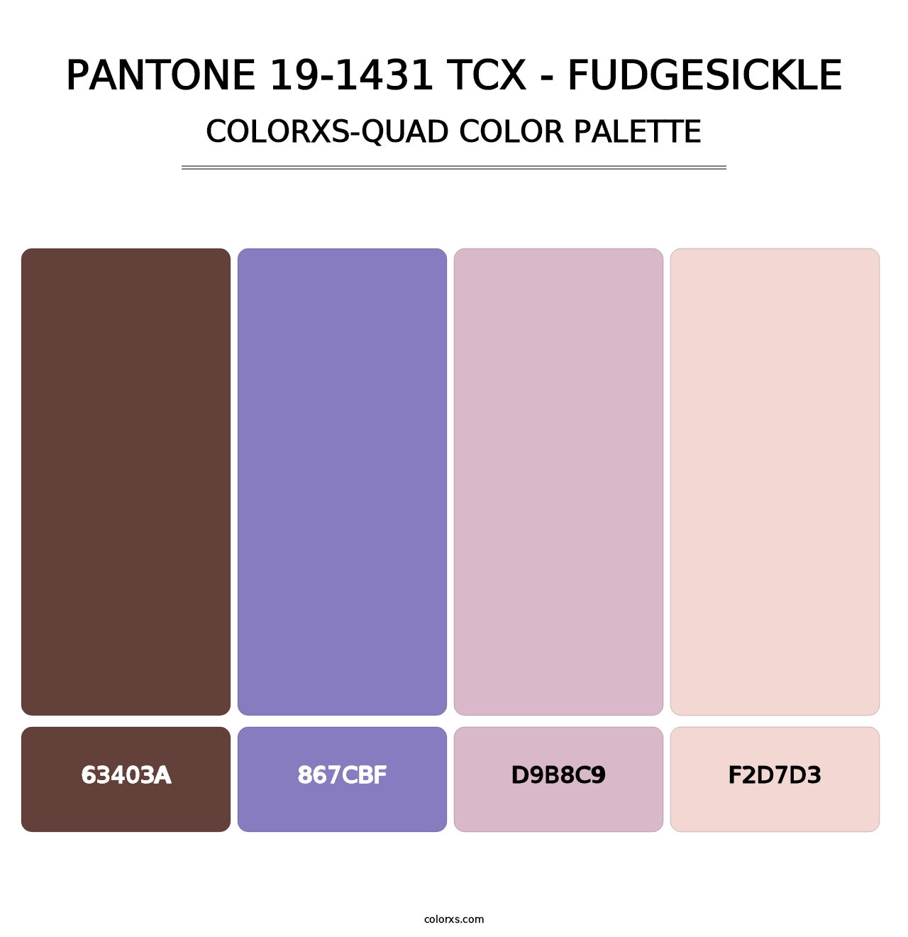 PANTONE 19-1431 TCX - Fudgesickle - Colorxs Quad Palette