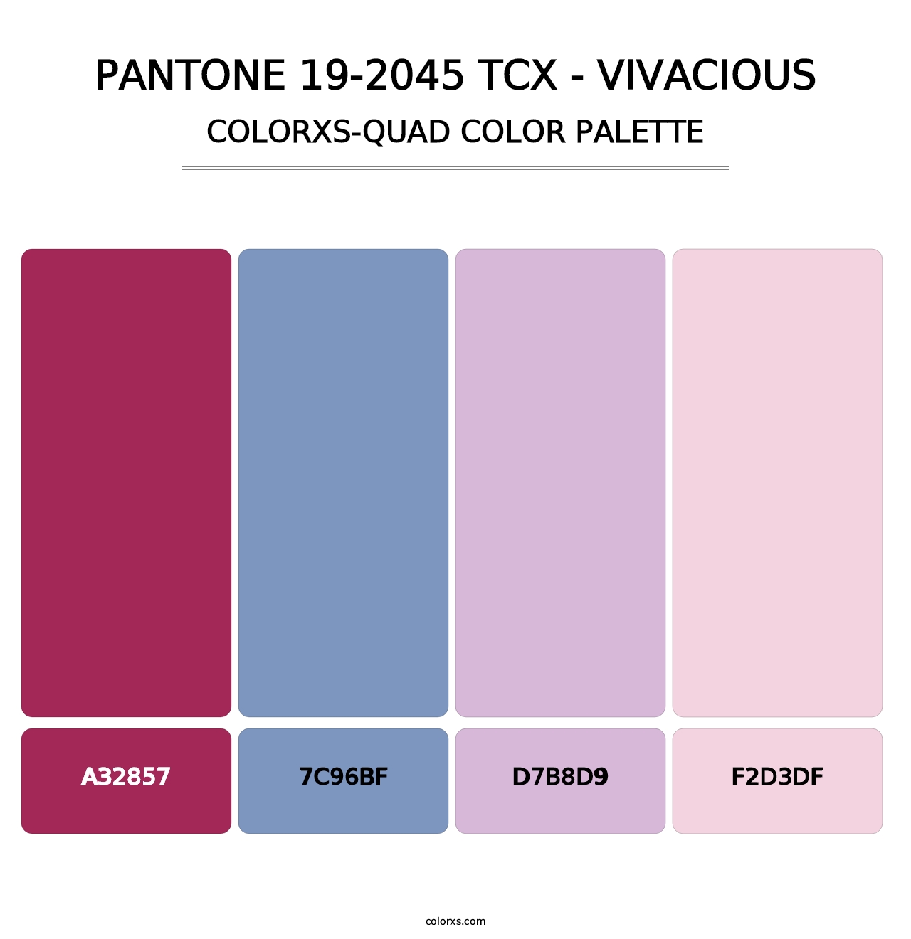 PANTONE 19-2045 TCX - Vivacious - Colorxs Quad Palette