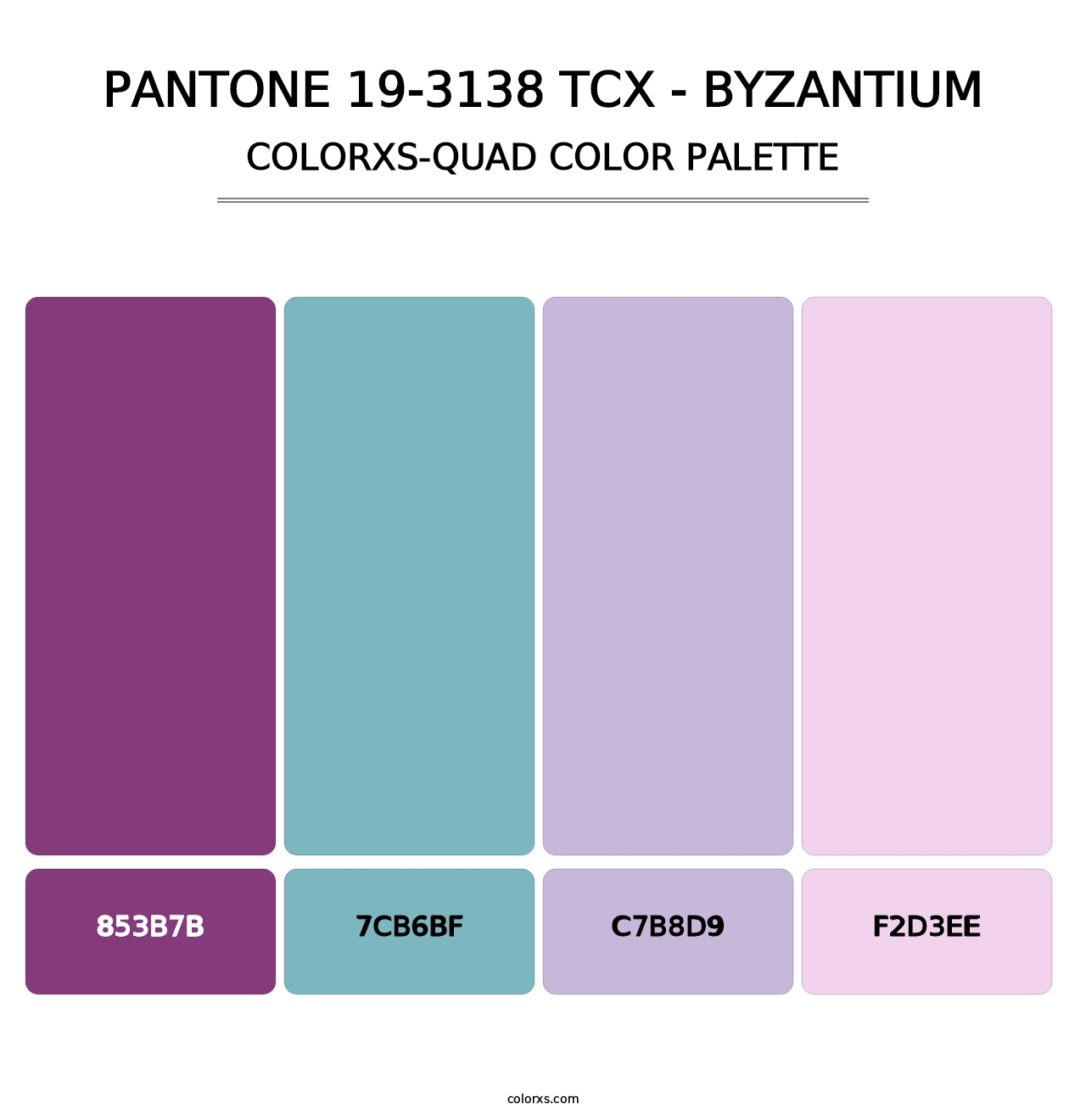 PANTONE 19-3138 TCX - Byzantium - Colorxs Quad Palette