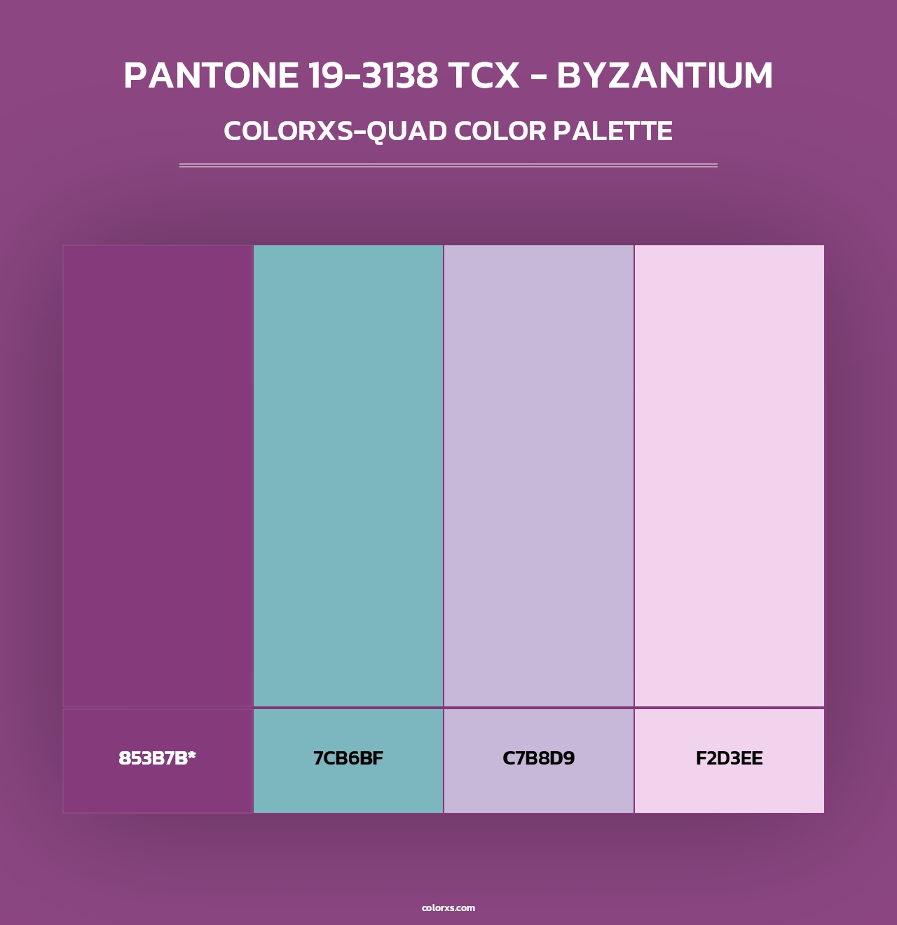 PANTONE 19-3138 TCX - Byzantium - Colorxs Quad Palette