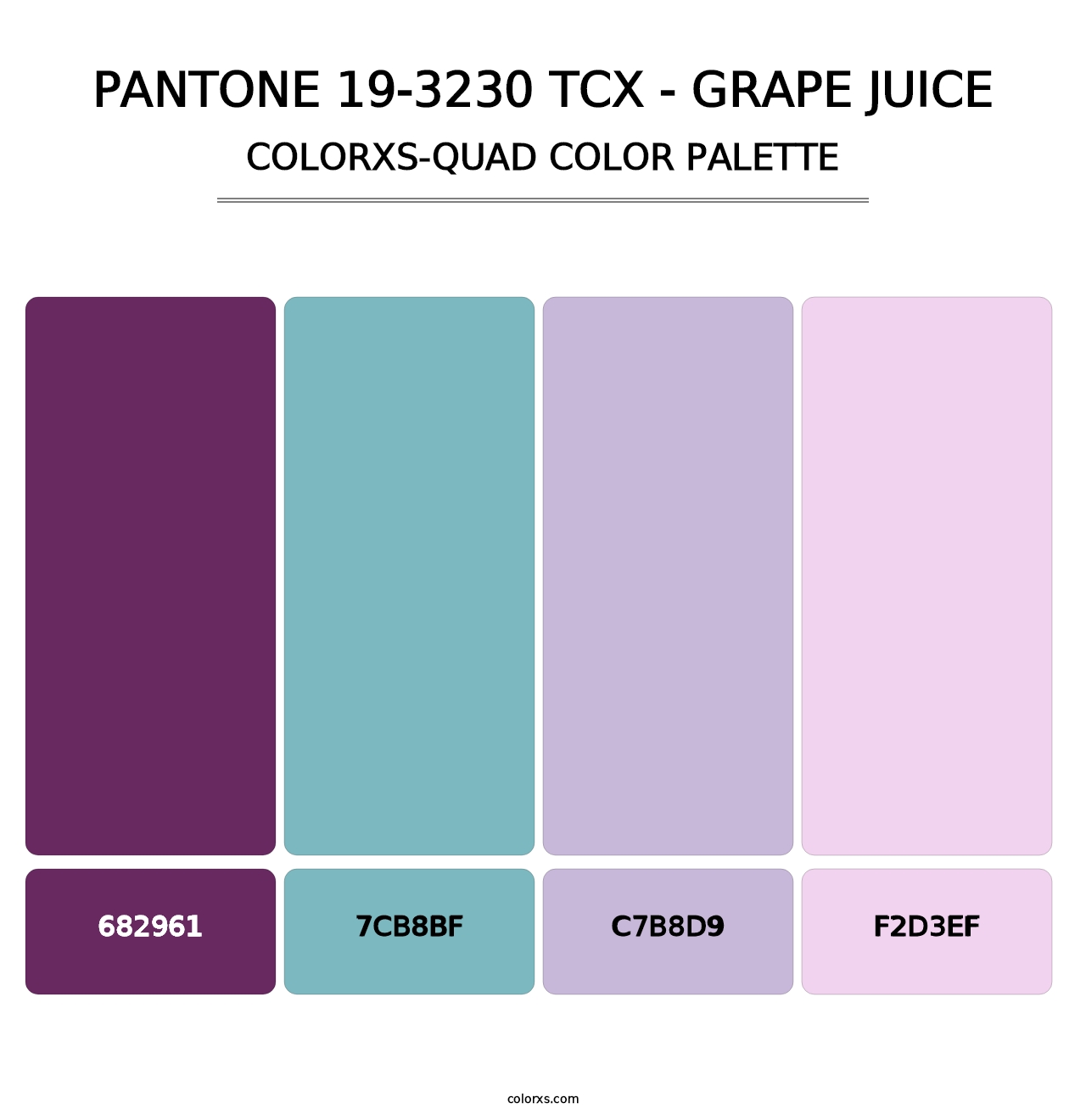 PANTONE 19-3230 TCX - Grape Juice - Colorxs Quad Palette