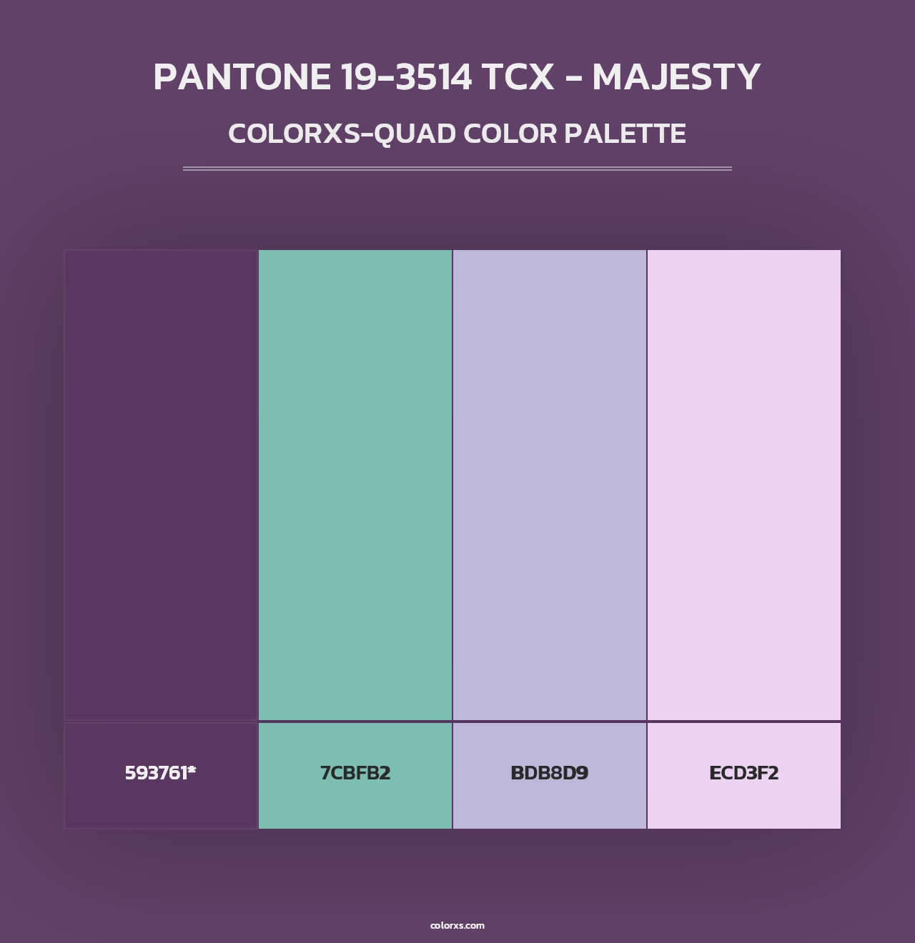 PANTONE 19-3514 TCX - Majesty - Colorxs Quad Palette