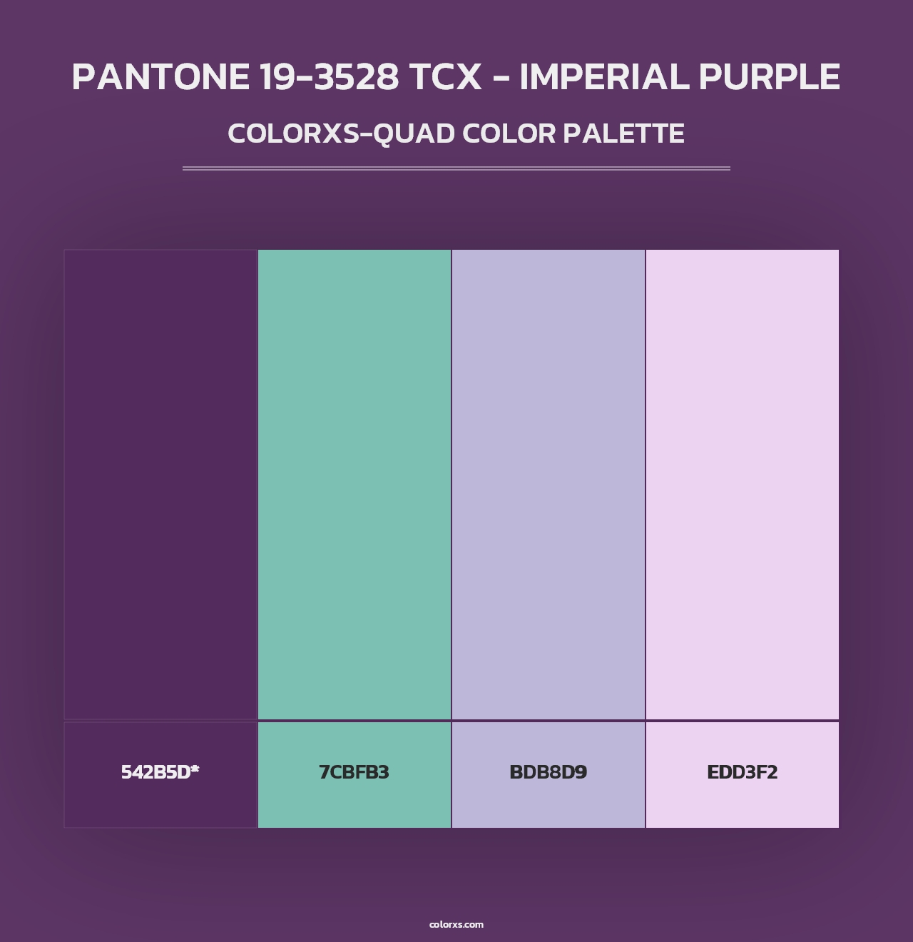 PANTONE 19-3528 TCX - Imperial Purple - Colorxs Quad Palette