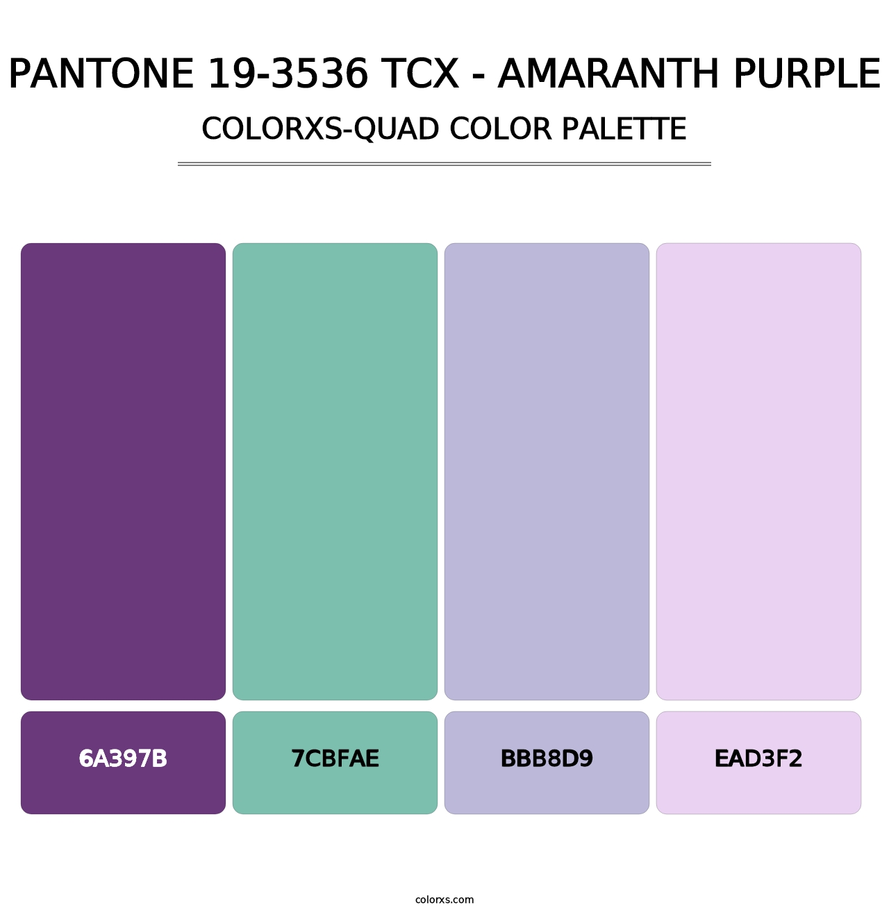 PANTONE 19-3536 TCX - Amaranth Purple - Colorxs Quad Palette