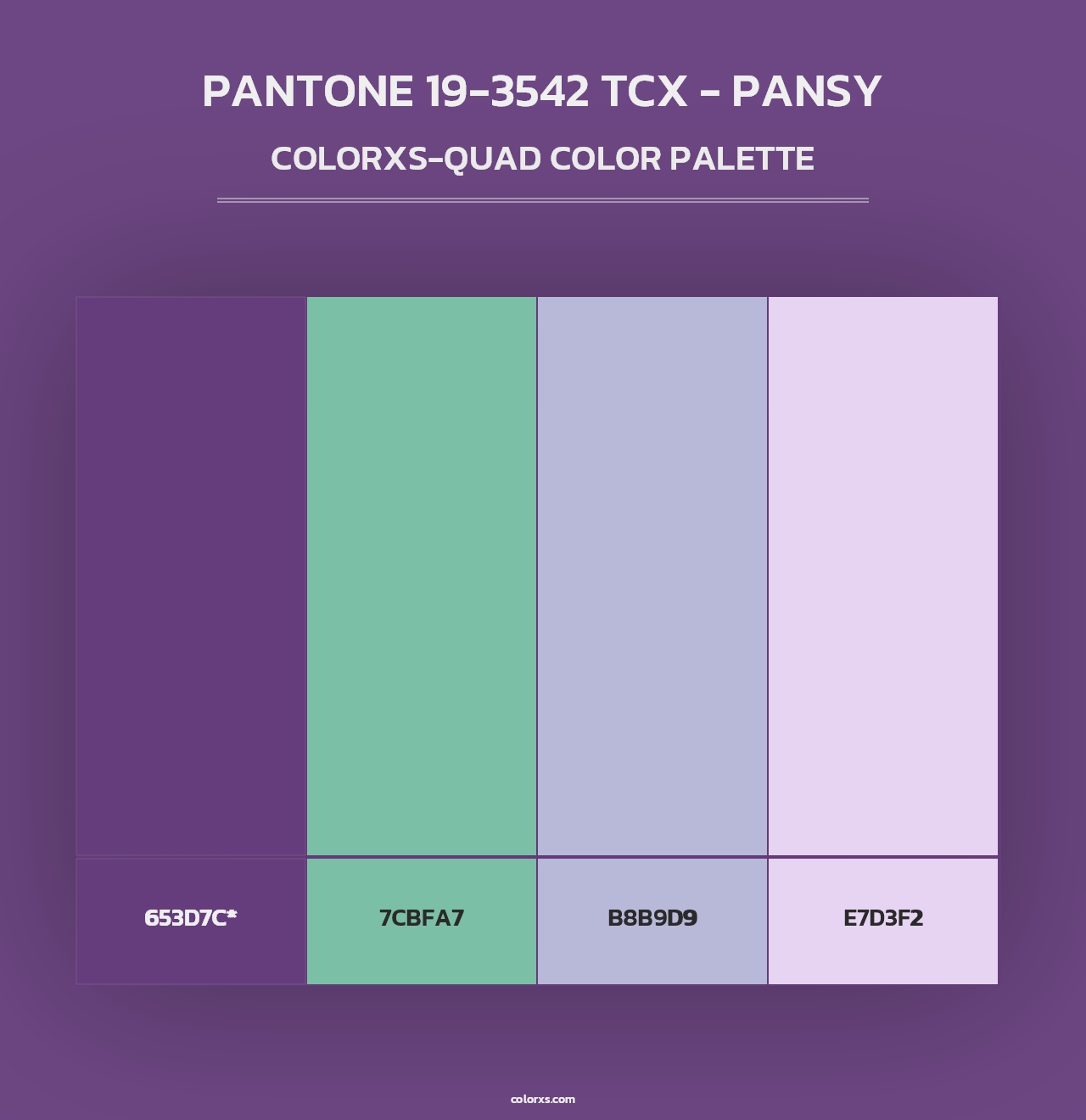 PANTONE 19-3542 TCX - Pansy - Colorxs Quad Palette