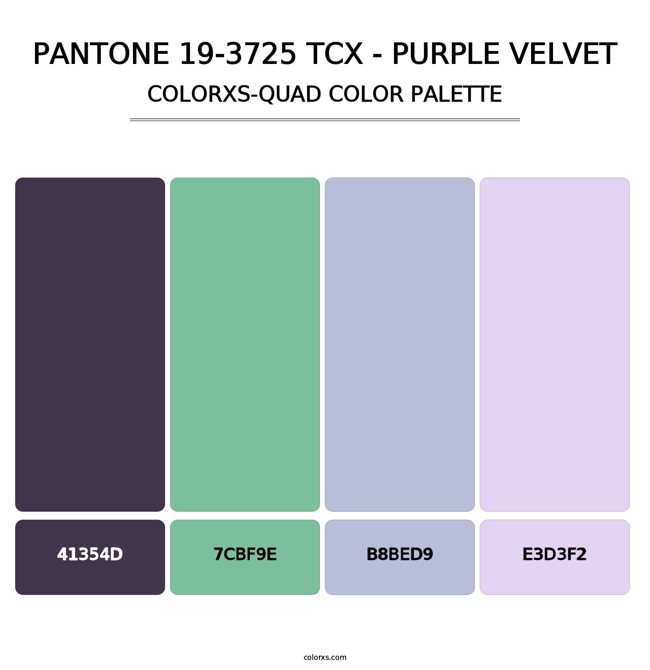 PANTONE 19-3725 TCX - Purple Velvet - Colorxs Quad Palette
