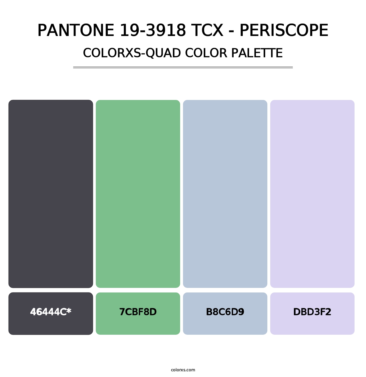 PANTONE 19-3918 TCX - Periscope - Colorxs Quad Palette