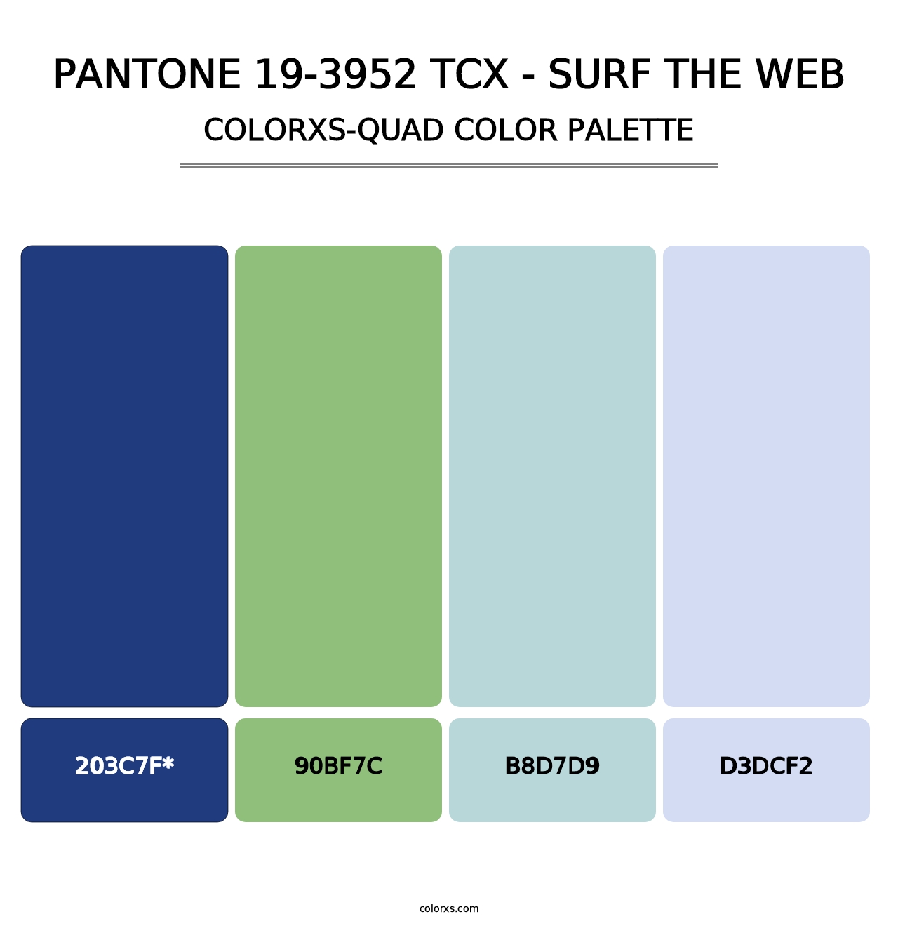 PANTONE 19-3952 TCX - Surf the Web - Colorxs Quad Palette