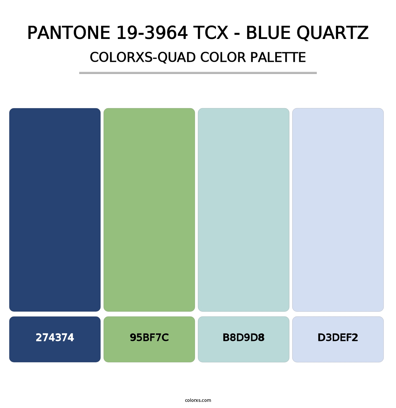 PANTONE 19-3964 TCX - Blue Quartz - Colorxs Quad Palette