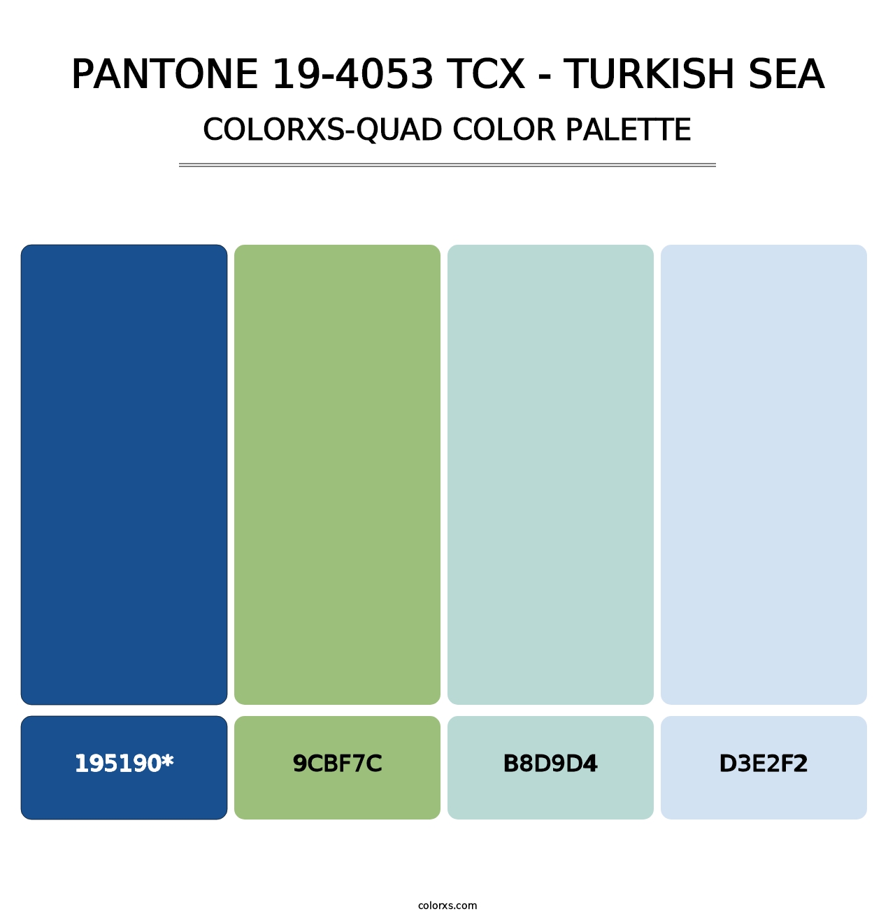 PANTONE 19-4053 TCX - Turkish Sea - Colorxs Quad Palette