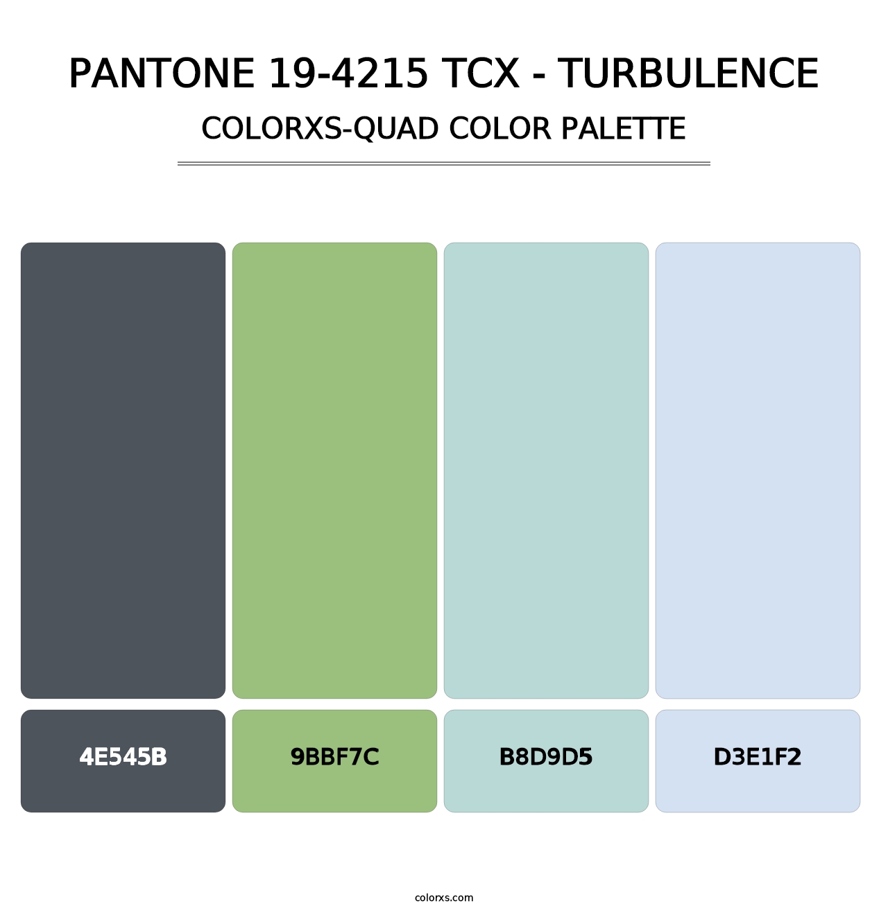 PANTONE 19-4215 TCX - Turbulence - Colorxs Quad Palette