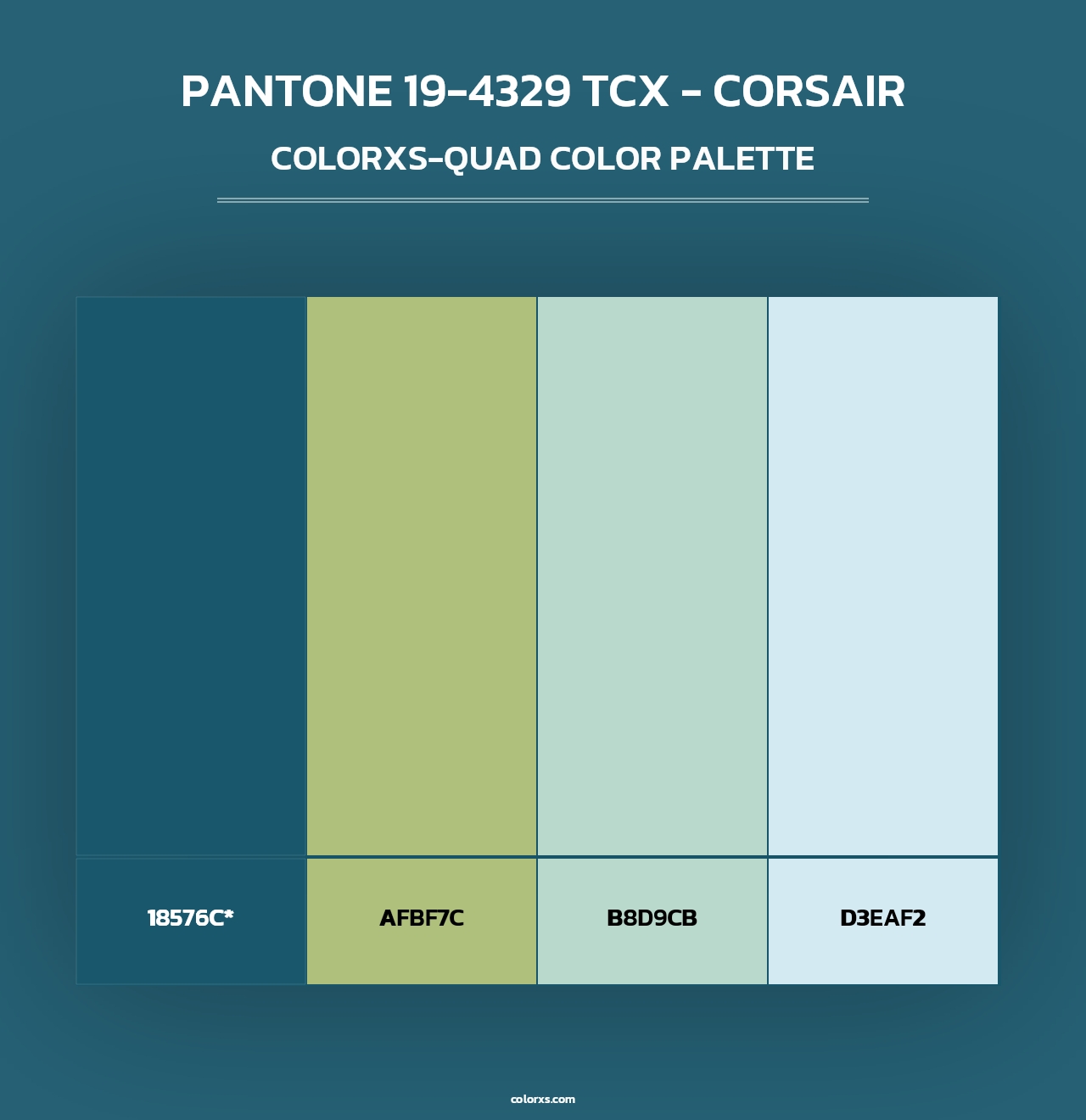 PANTONE 19-4329 TCX - Corsair - Colorxs Quad Palette