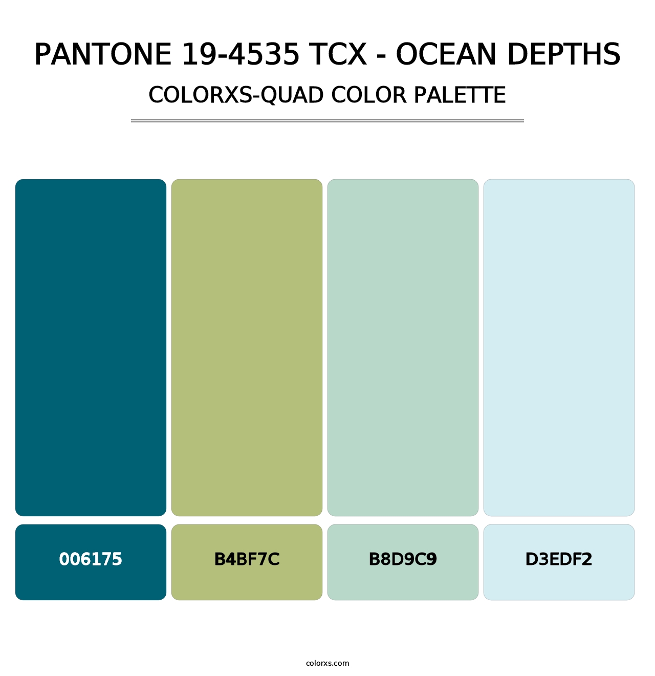 PANTONE 19-4535 TCX - Ocean Depths - Colorxs Quad Palette