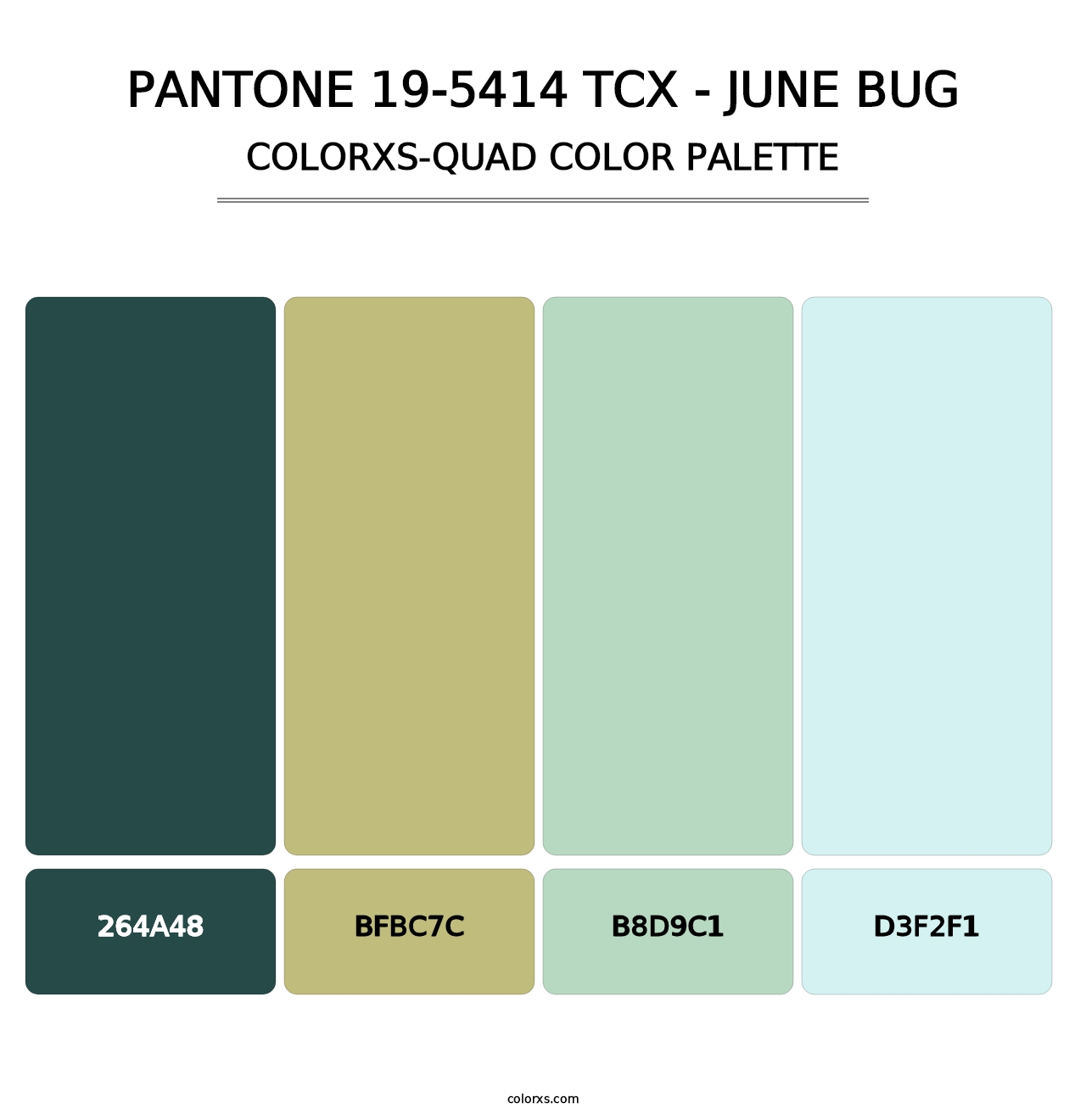 PANTONE 19-5414 TCX - June Bug - Colorxs Quad Palette